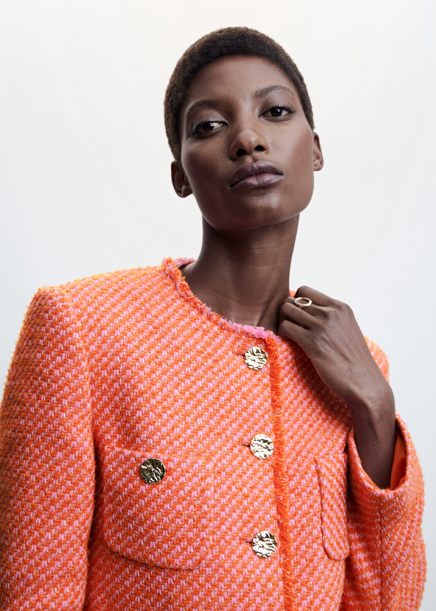 Chaqueta tweed bolsillos - Detalle del artículo 1