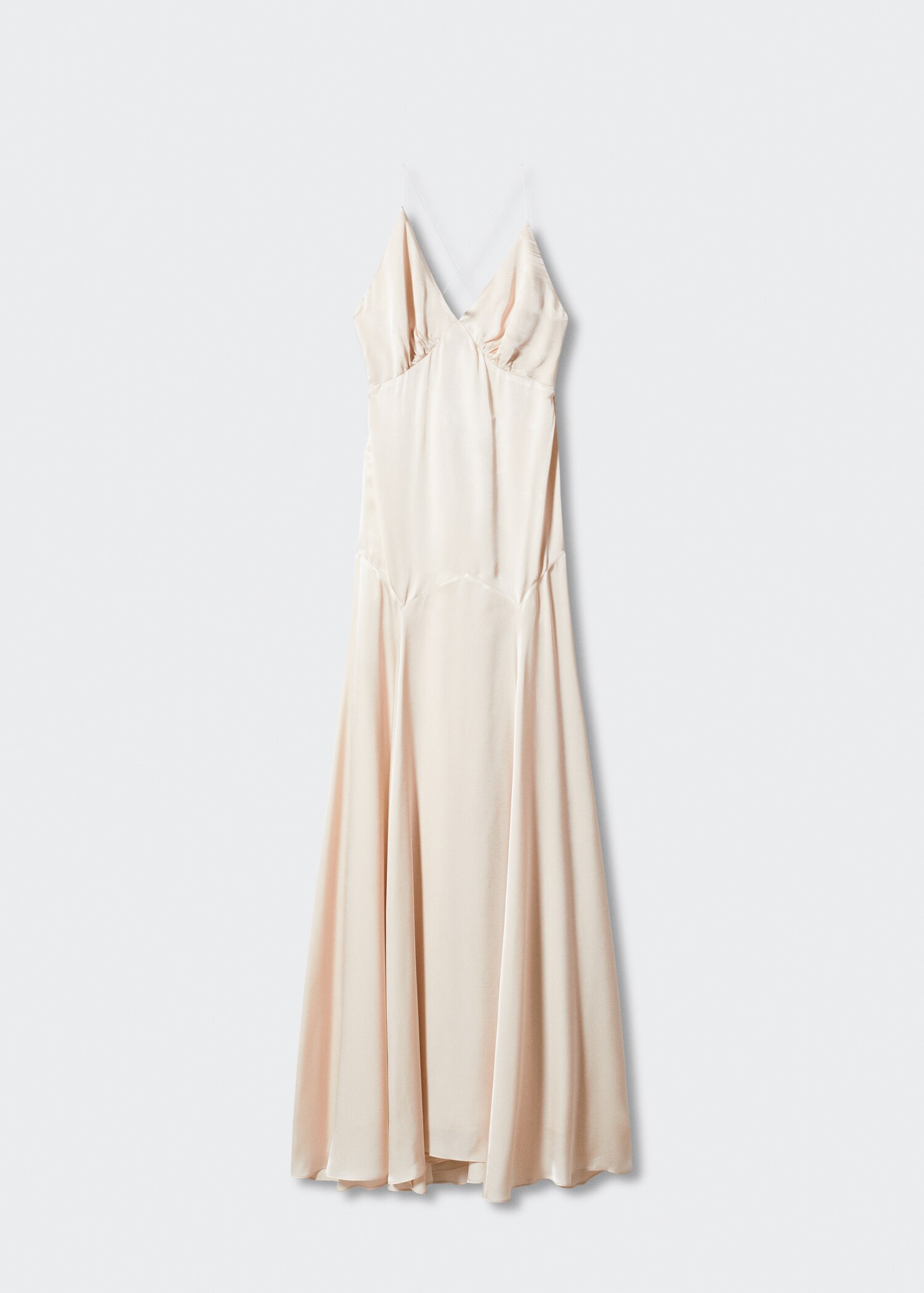 Satin cross-back dress - Article without model