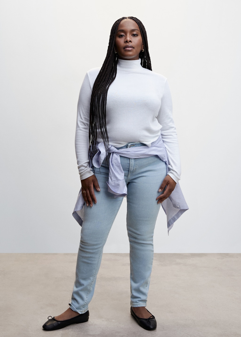 Jean skinny blanc taille haute online