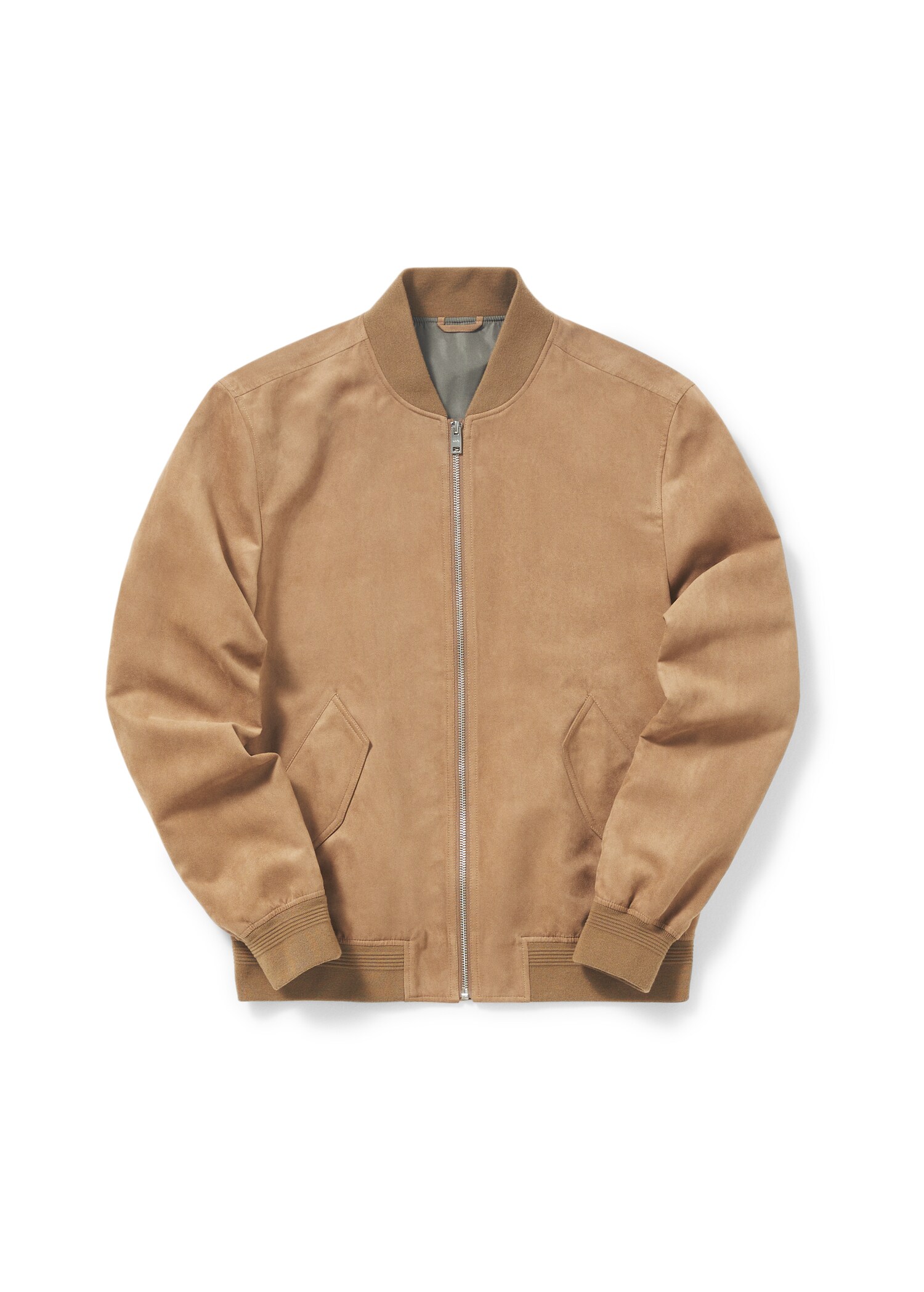 Suede-effect bomber jacket - Details of the article 9