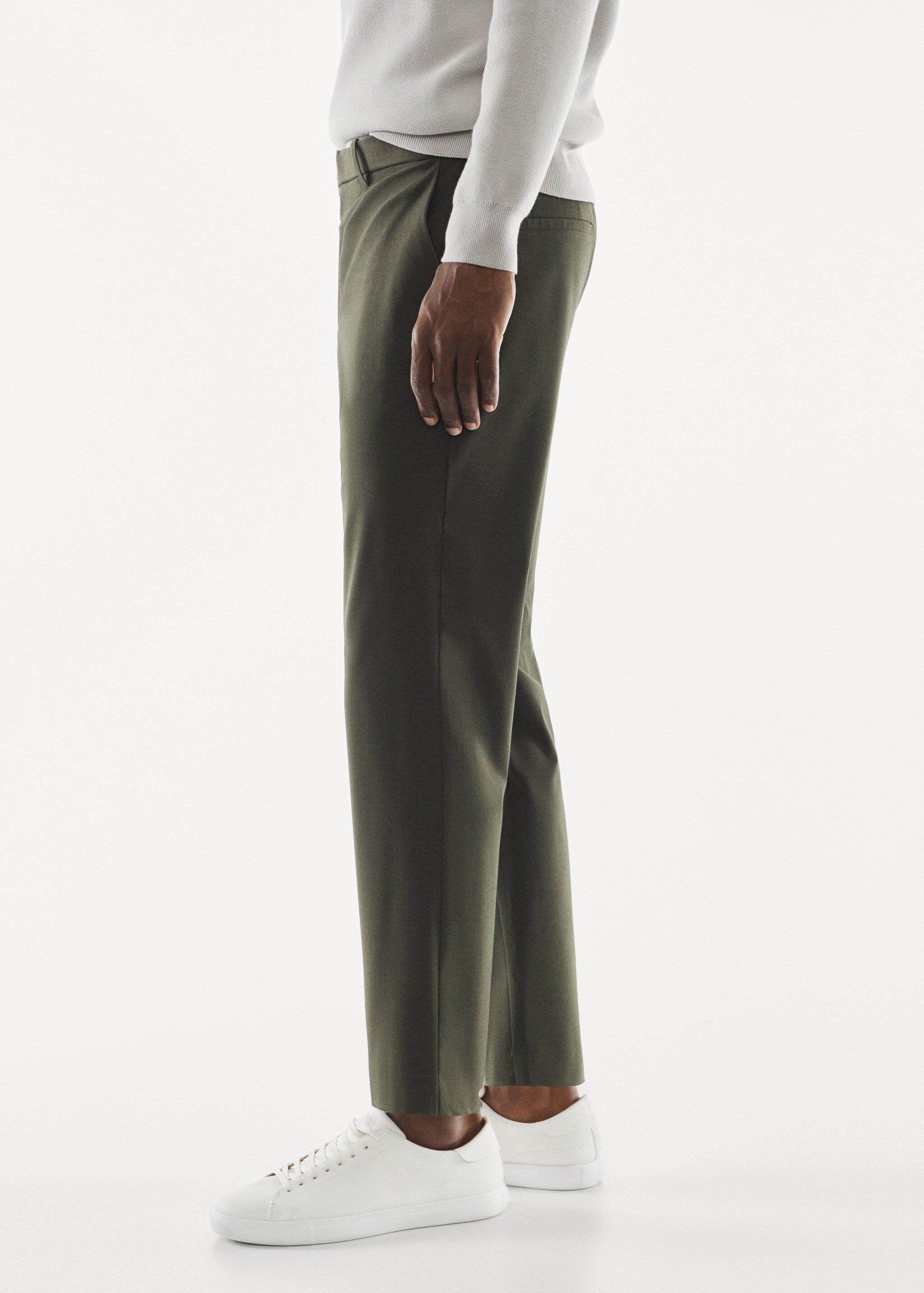 Tapered fit stretch trousers - Details of the article 4