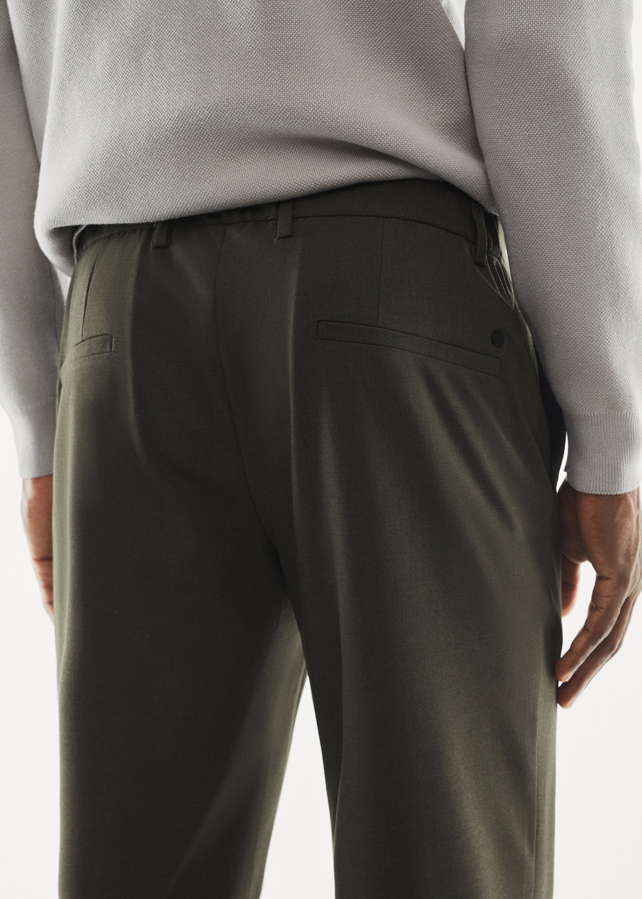 Tapered fit stretch trousers - Details of the article 6