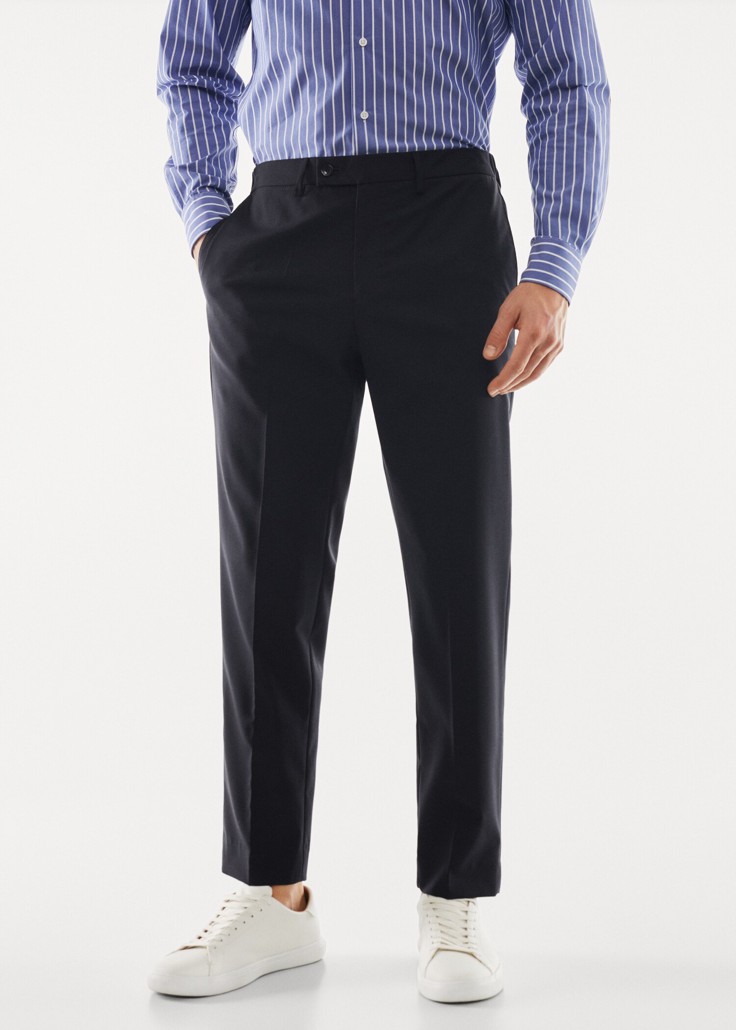 Breathable slim-fit suit pants - Medium plane