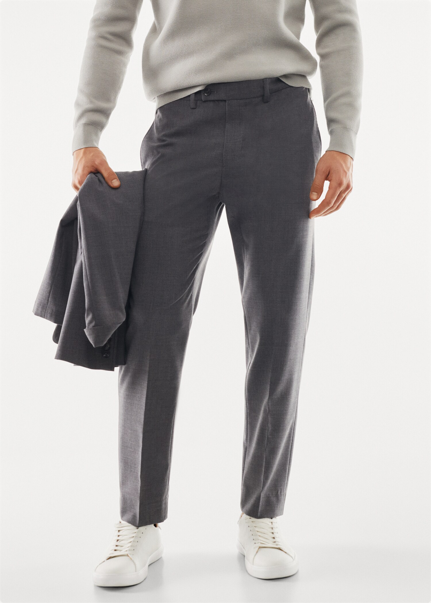 Breathable slim-fit suit pants - Medium plane