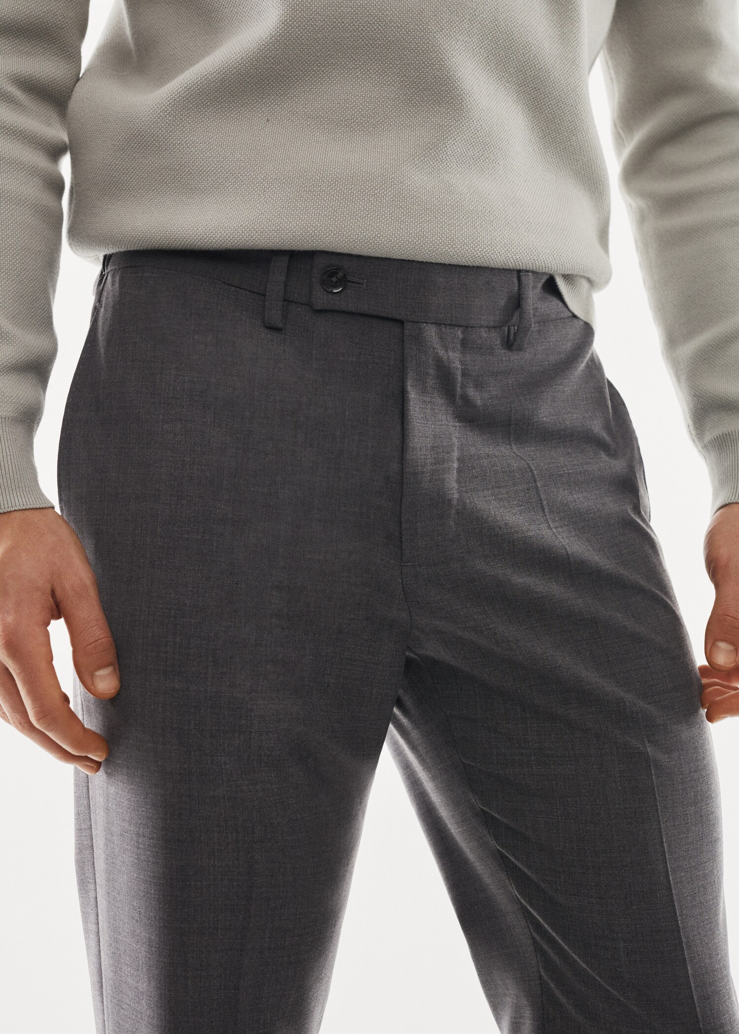 Breathable slim-fit suit pants - Details of the article 1