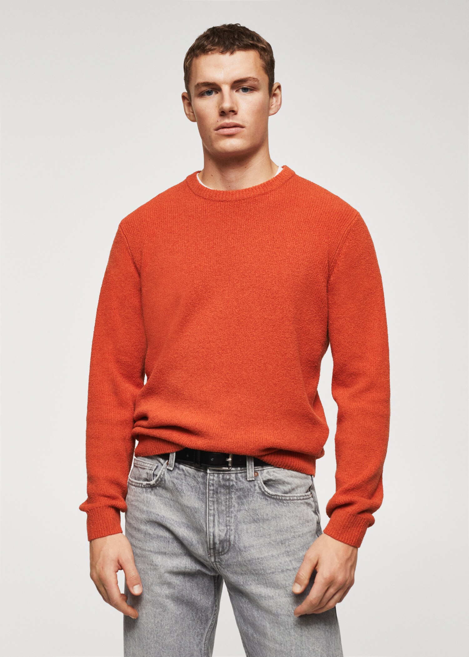 Textured cotton sweater - Medium plane