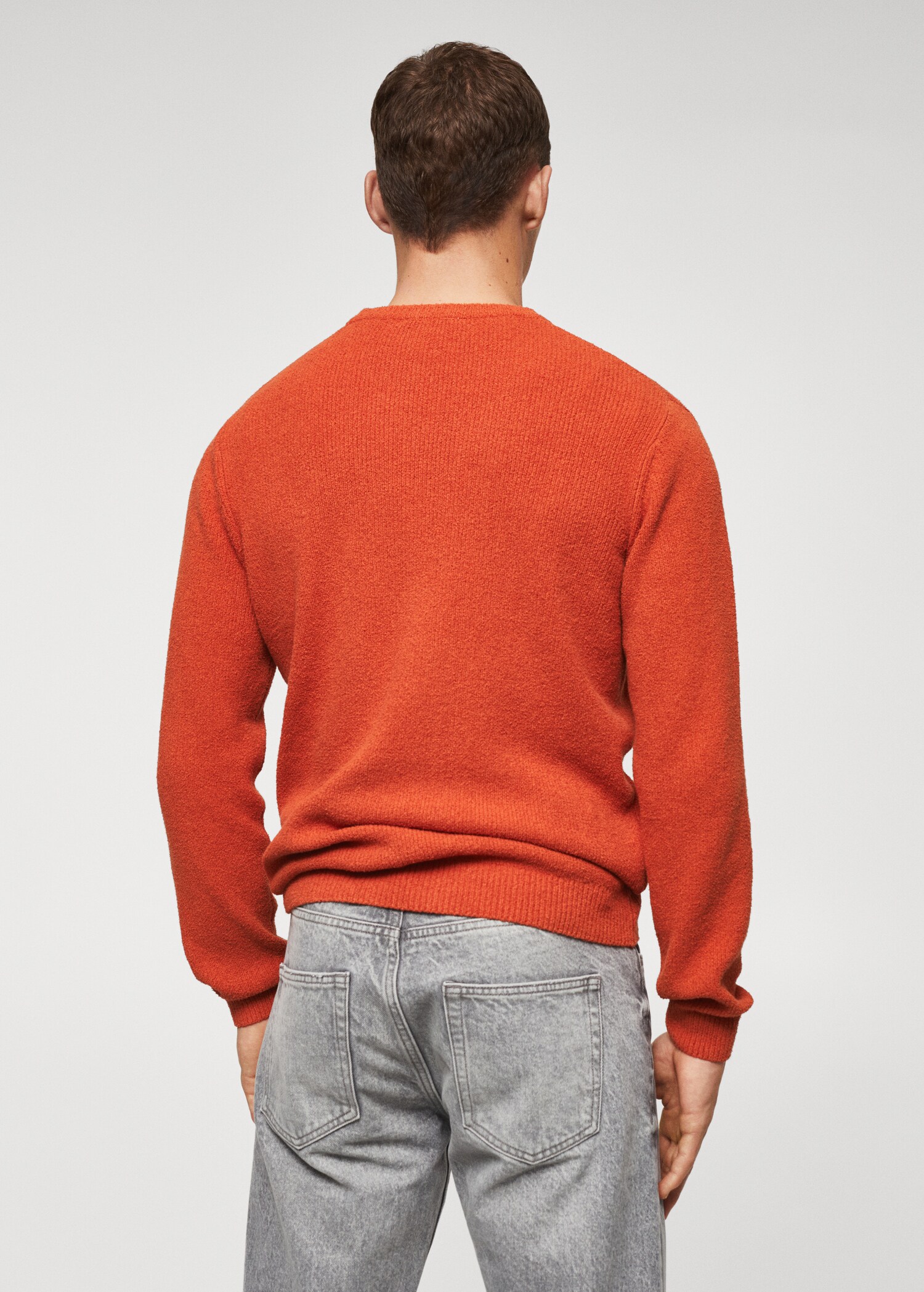 Textured cotton sweater - Reverse of the article