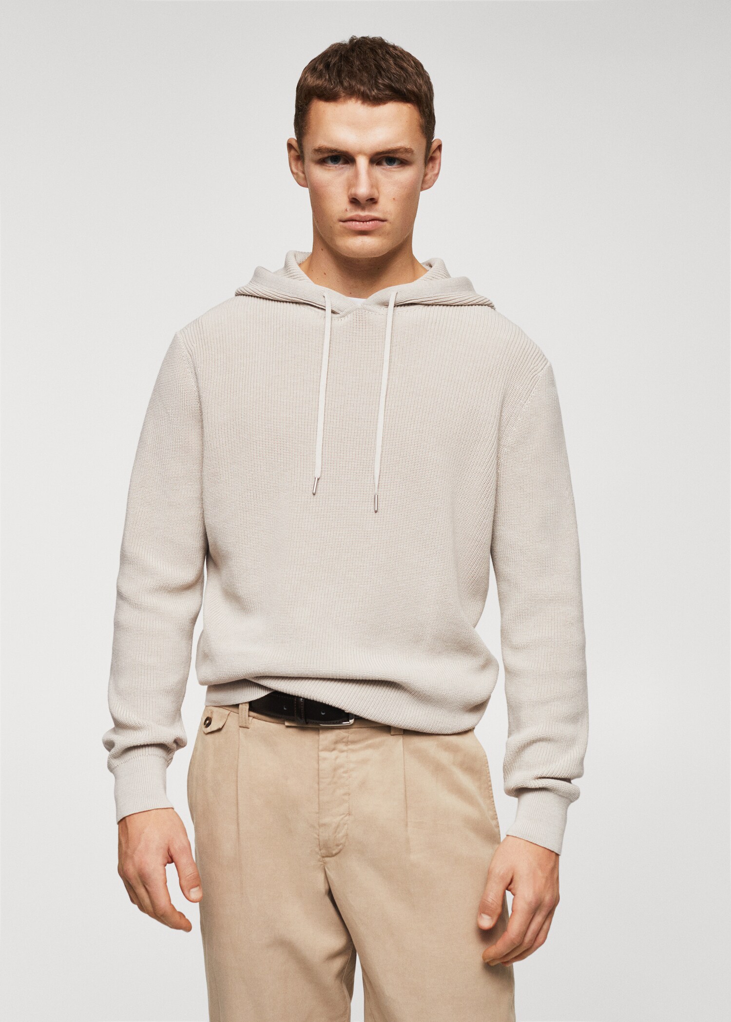 Structured hooded sweater - Medium plane