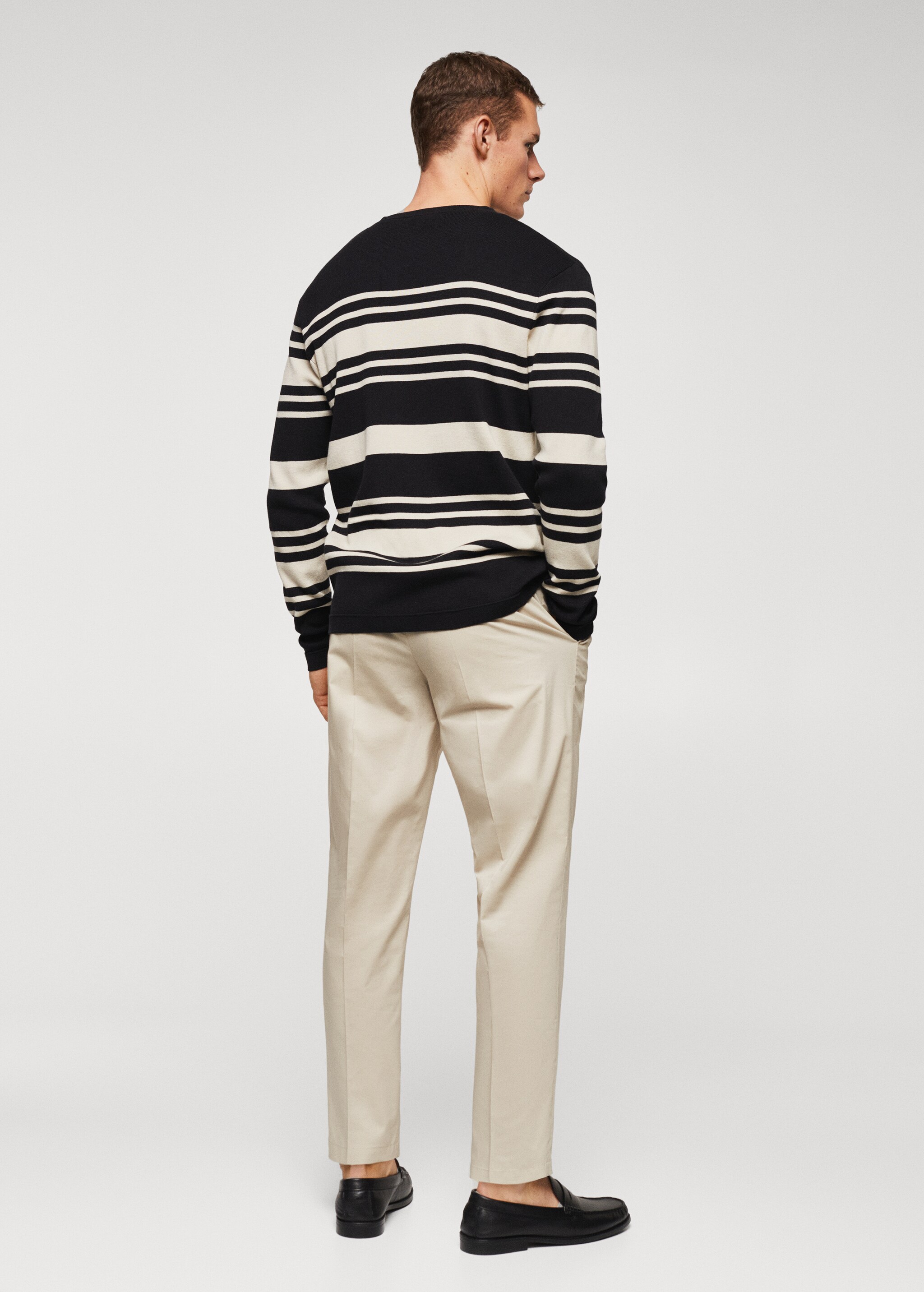 Striped cotton sweater - Reverse of the article