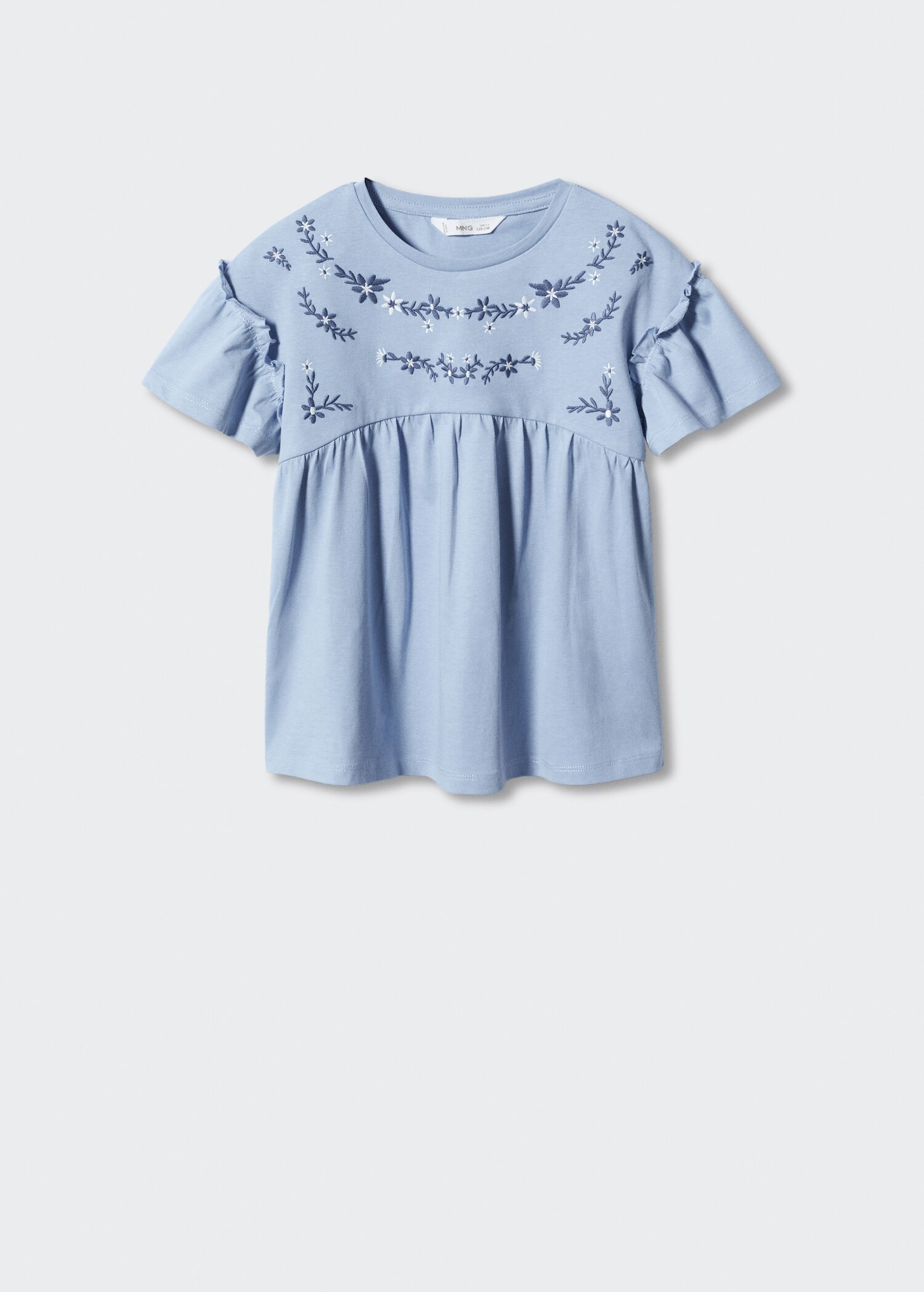 Tricou cu flori brodate - Articol fără model