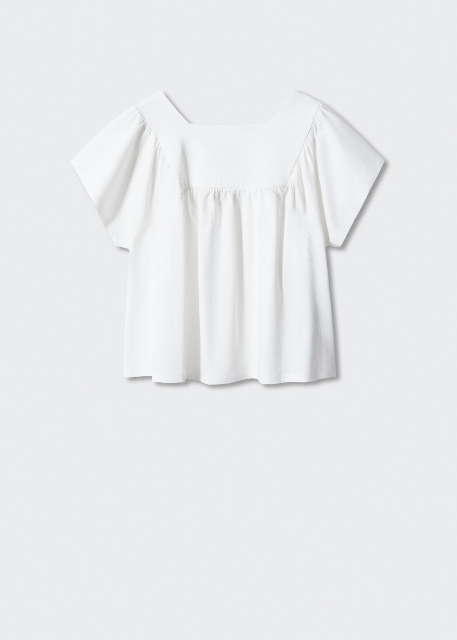 Embroidered flowers T-shirt - Reverse of the article