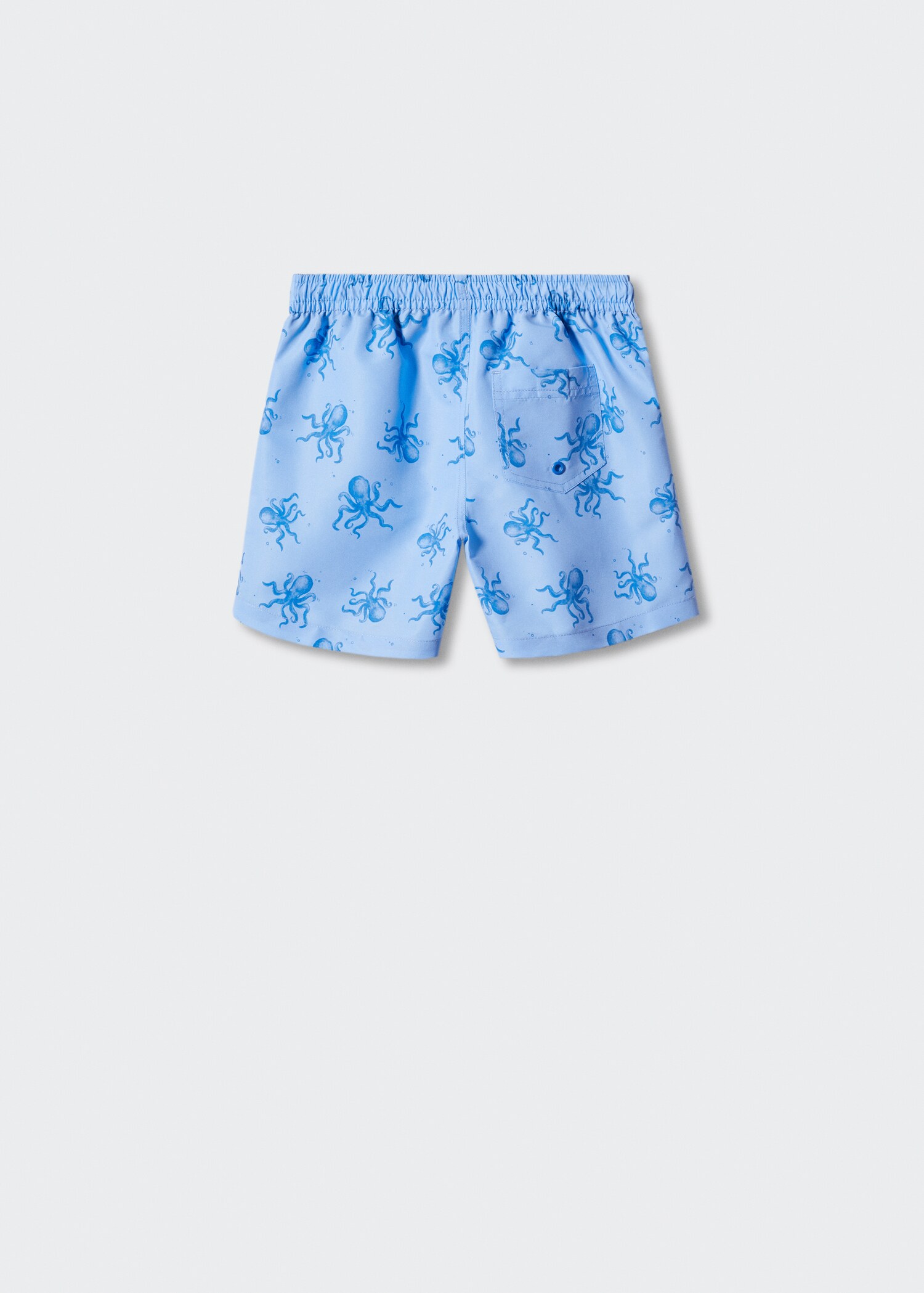 Badeshorts mit Oktopus-Print - Rückseite des Artikels