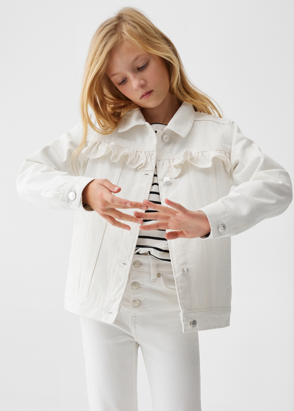 Frills denim jacket