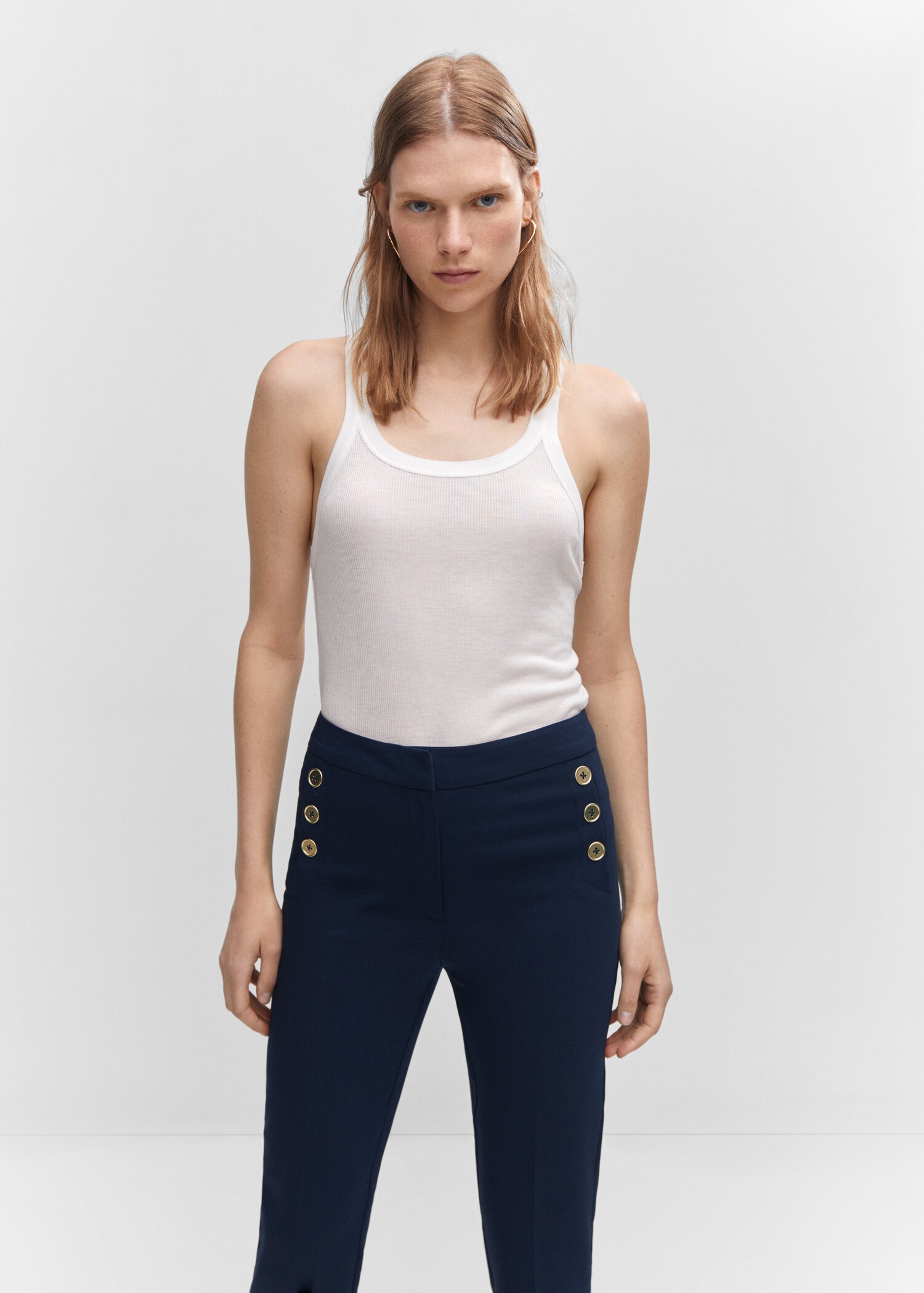 Pantalon crop boutonné - Détail de l'article 1