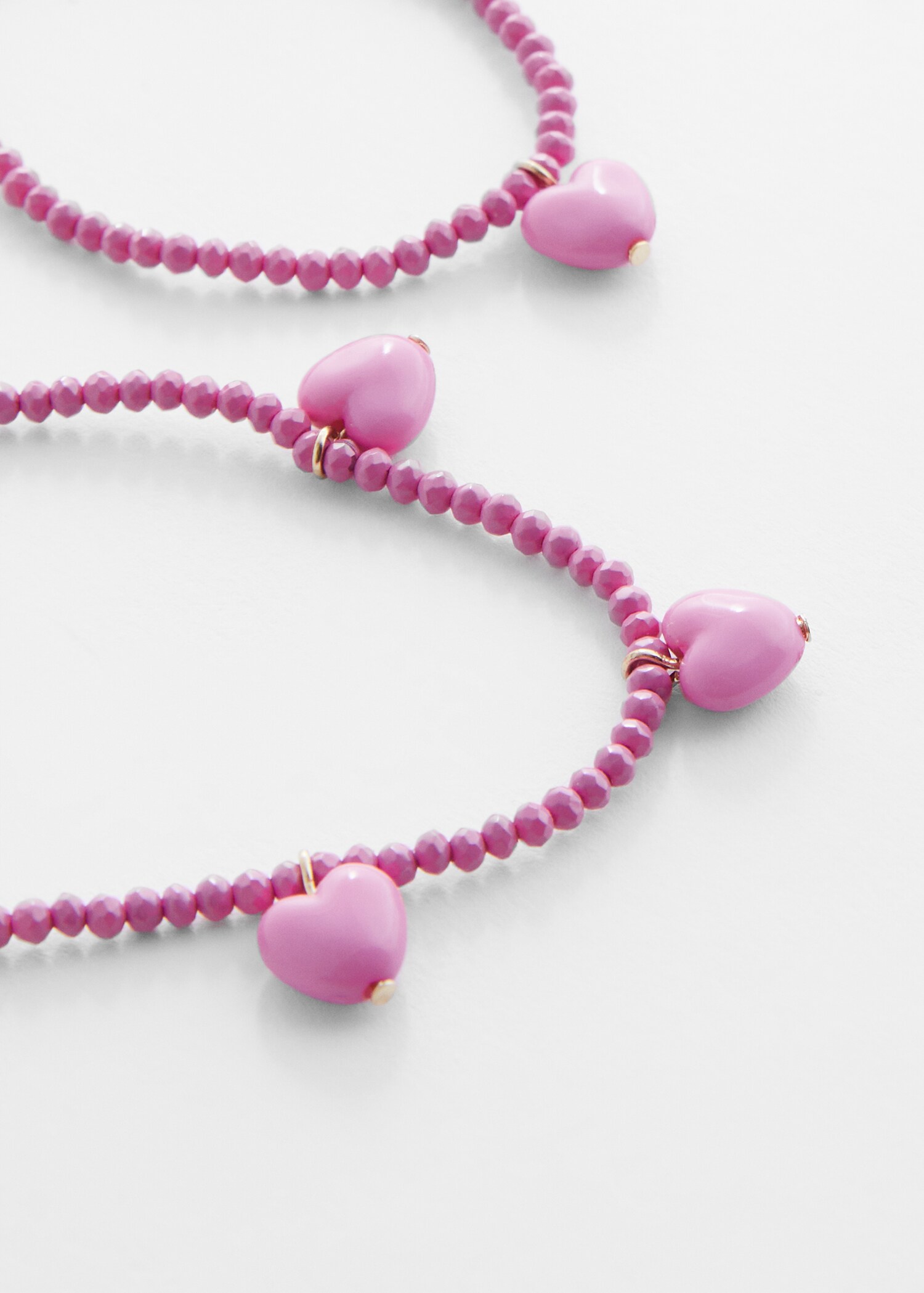 Pack collar pulsera corazones - Plano medio