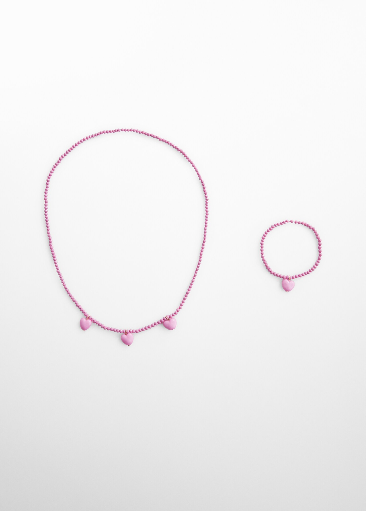 Pack collar pulsera corazones - Artículo sin modelo