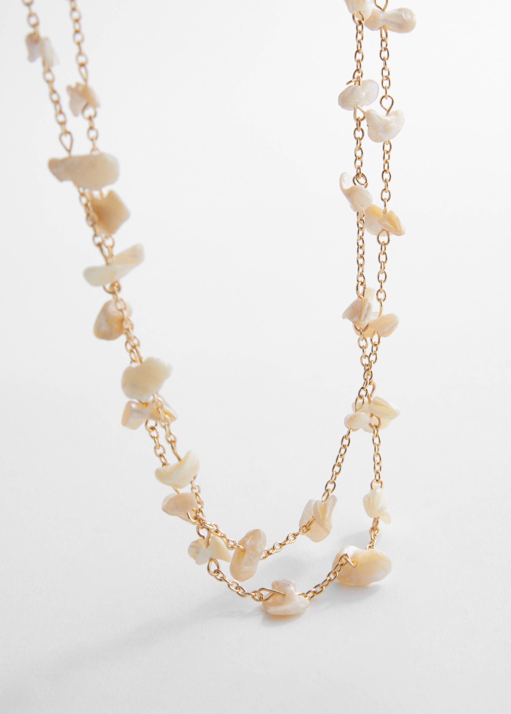 Mother-of-pearl beads necklace - Medium plane