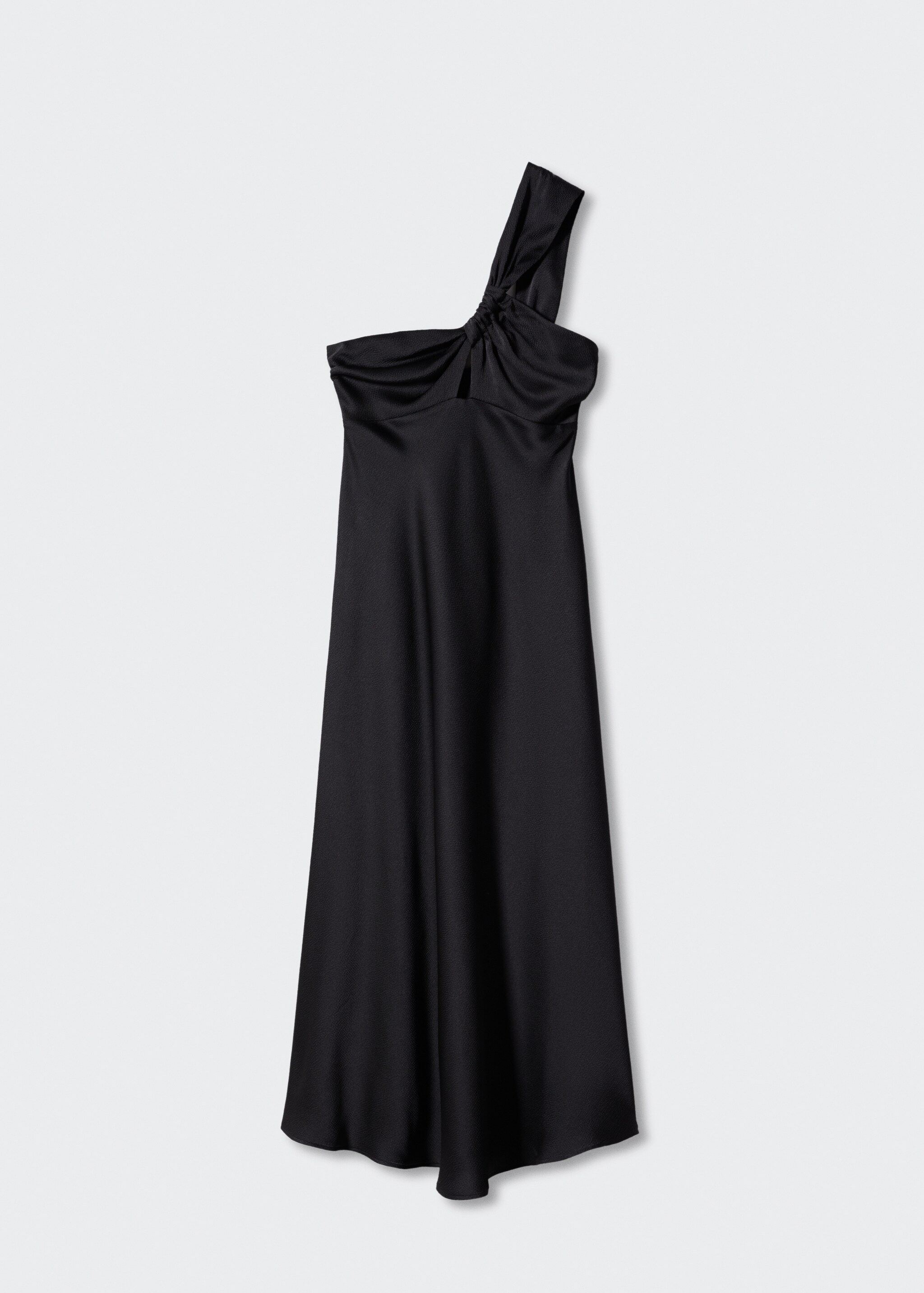 Vestido negro satinado asimétrico - Artículo sin modelo