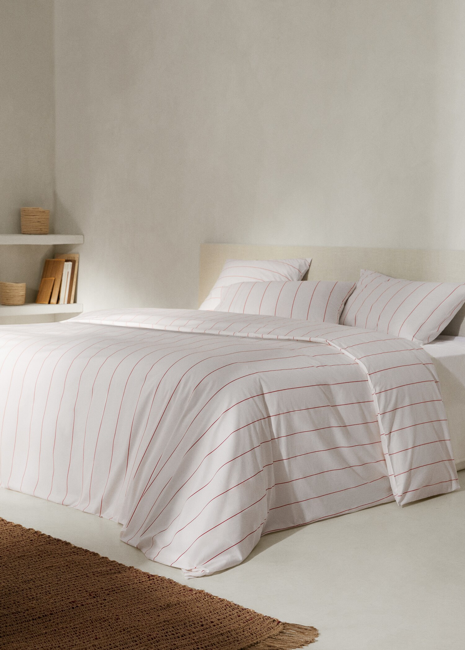Housse de couette coton imprimée rayures Lit 180/200 cm - Détail de l'article 7