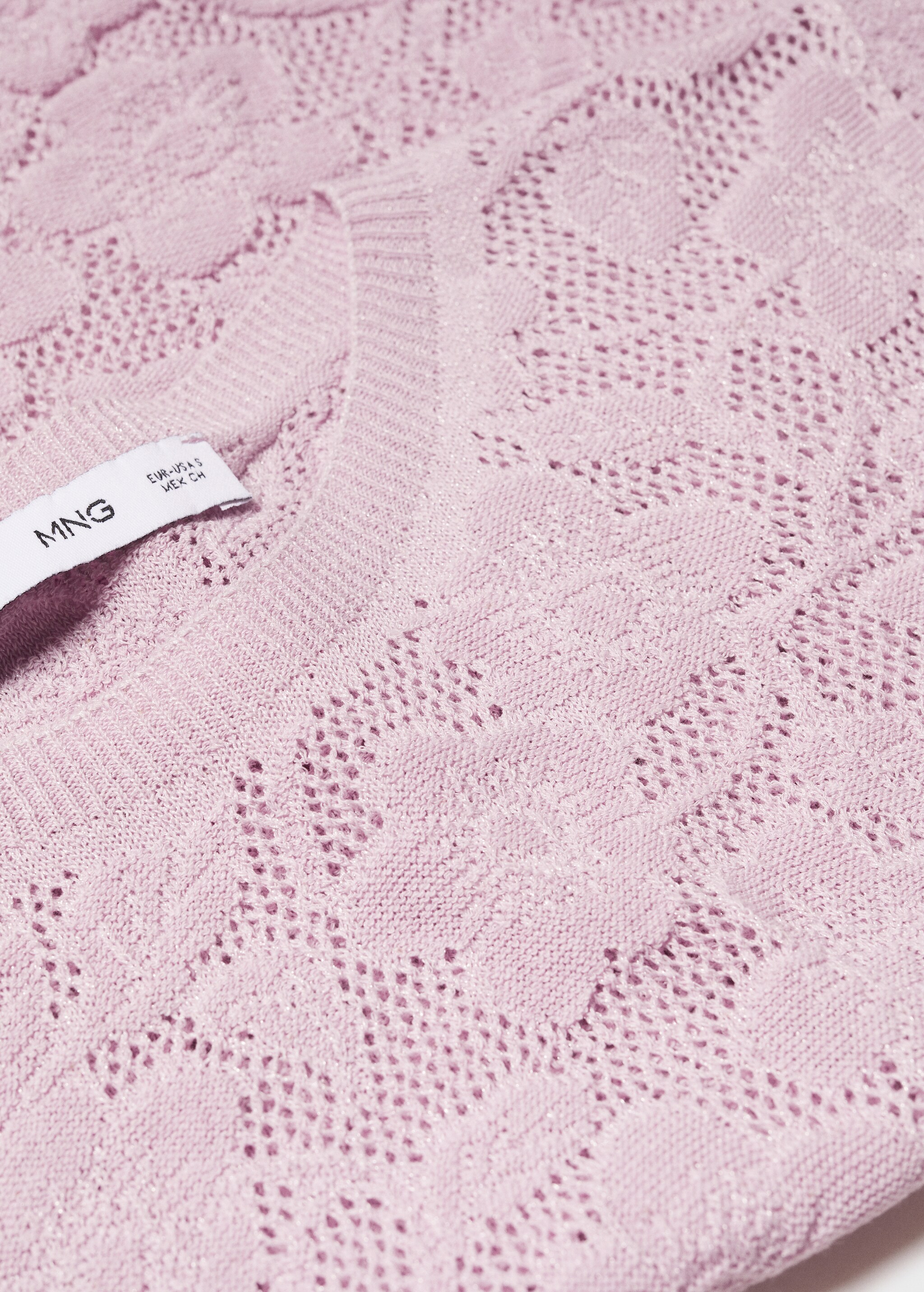 Floral openwork knitted top - Details of the article 8