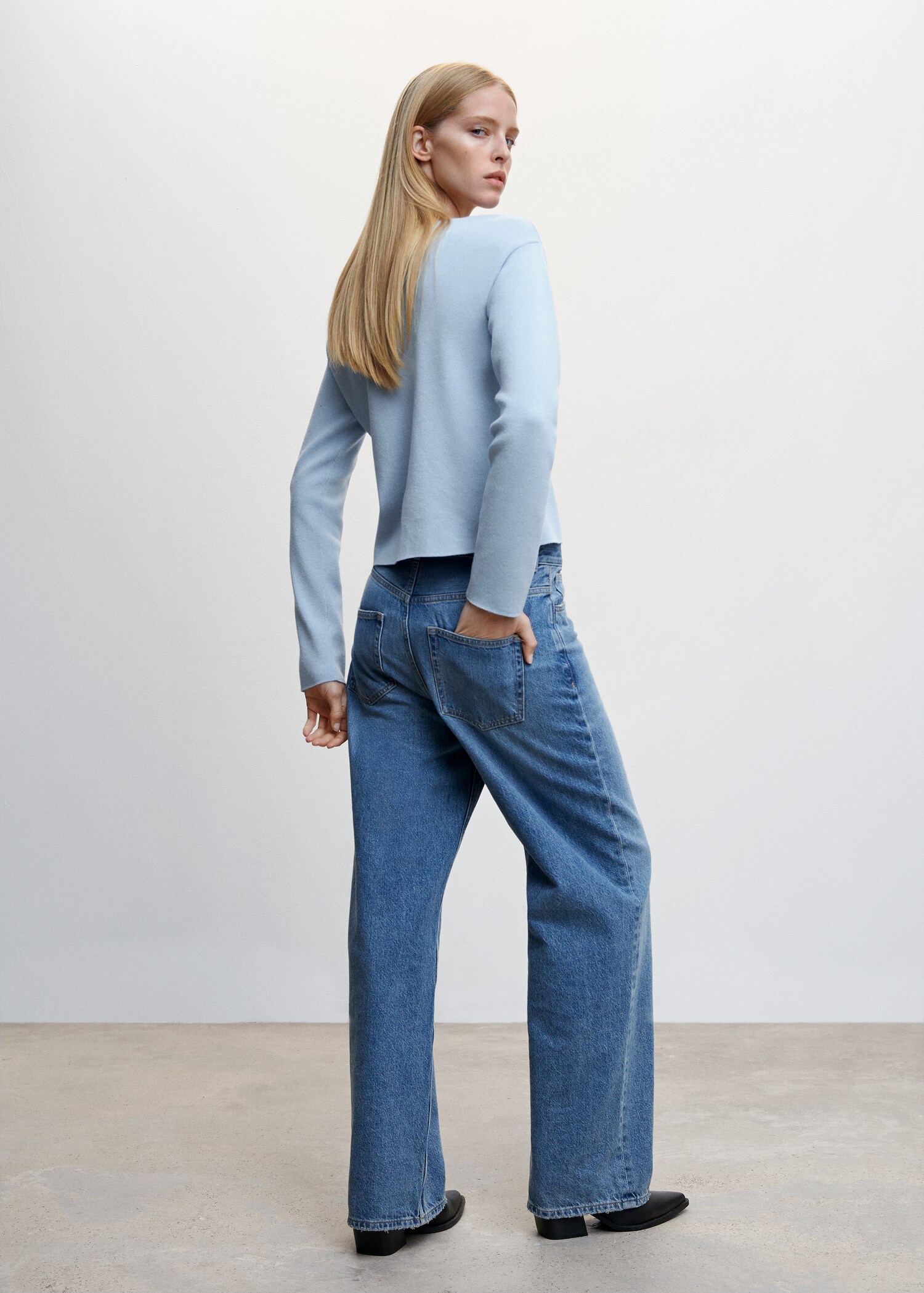 Pull-over maille fine col bateau - Verso de l’article