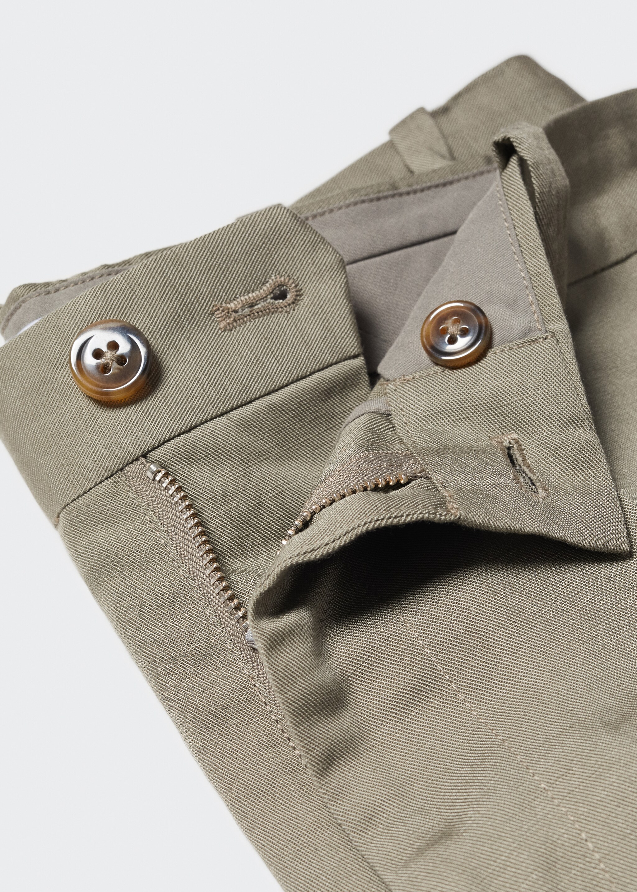 Slim-fit lyocell linen trousers - Details of the article 8