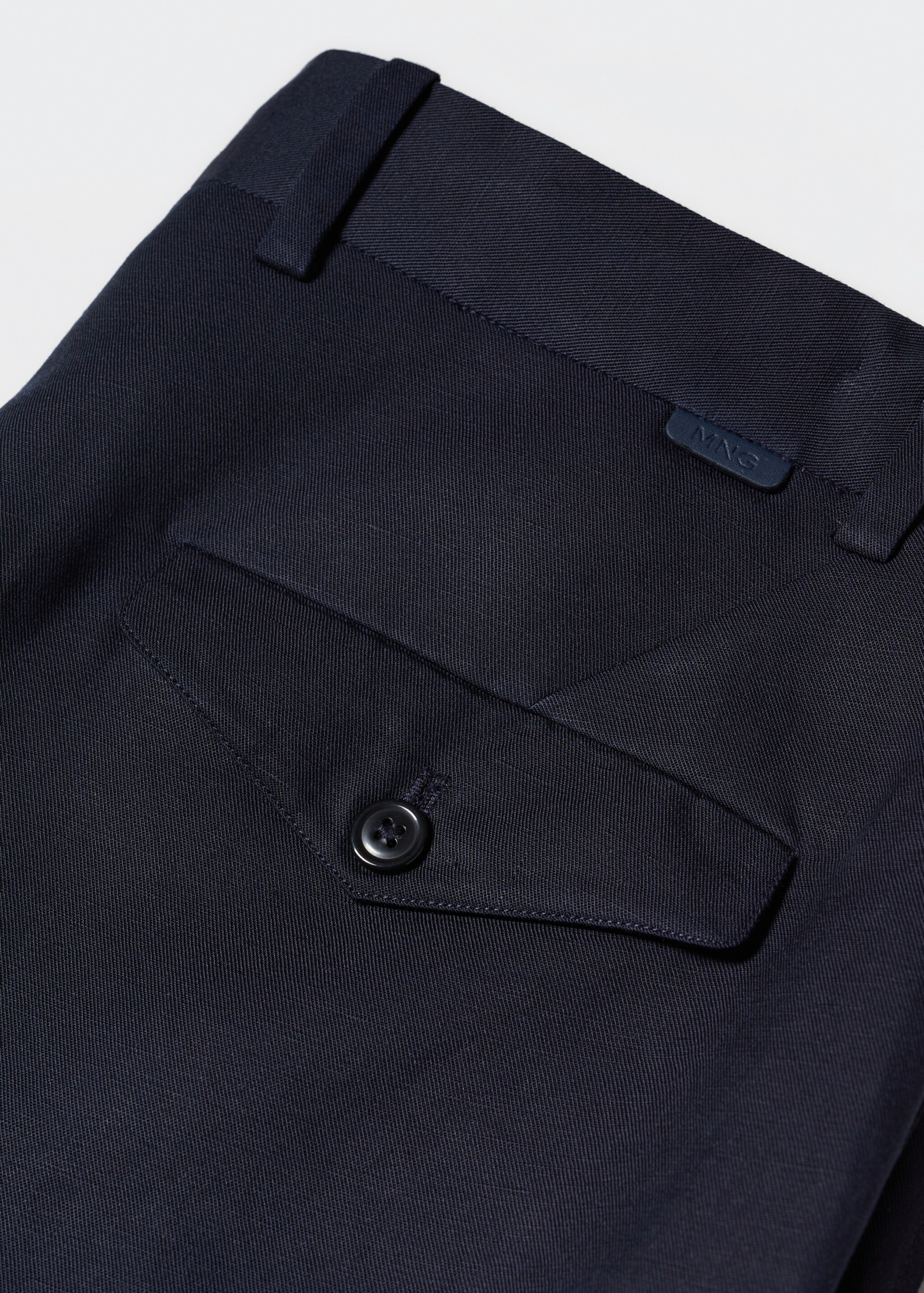 Slim-fit lyocell linen pants - Details of the article 8