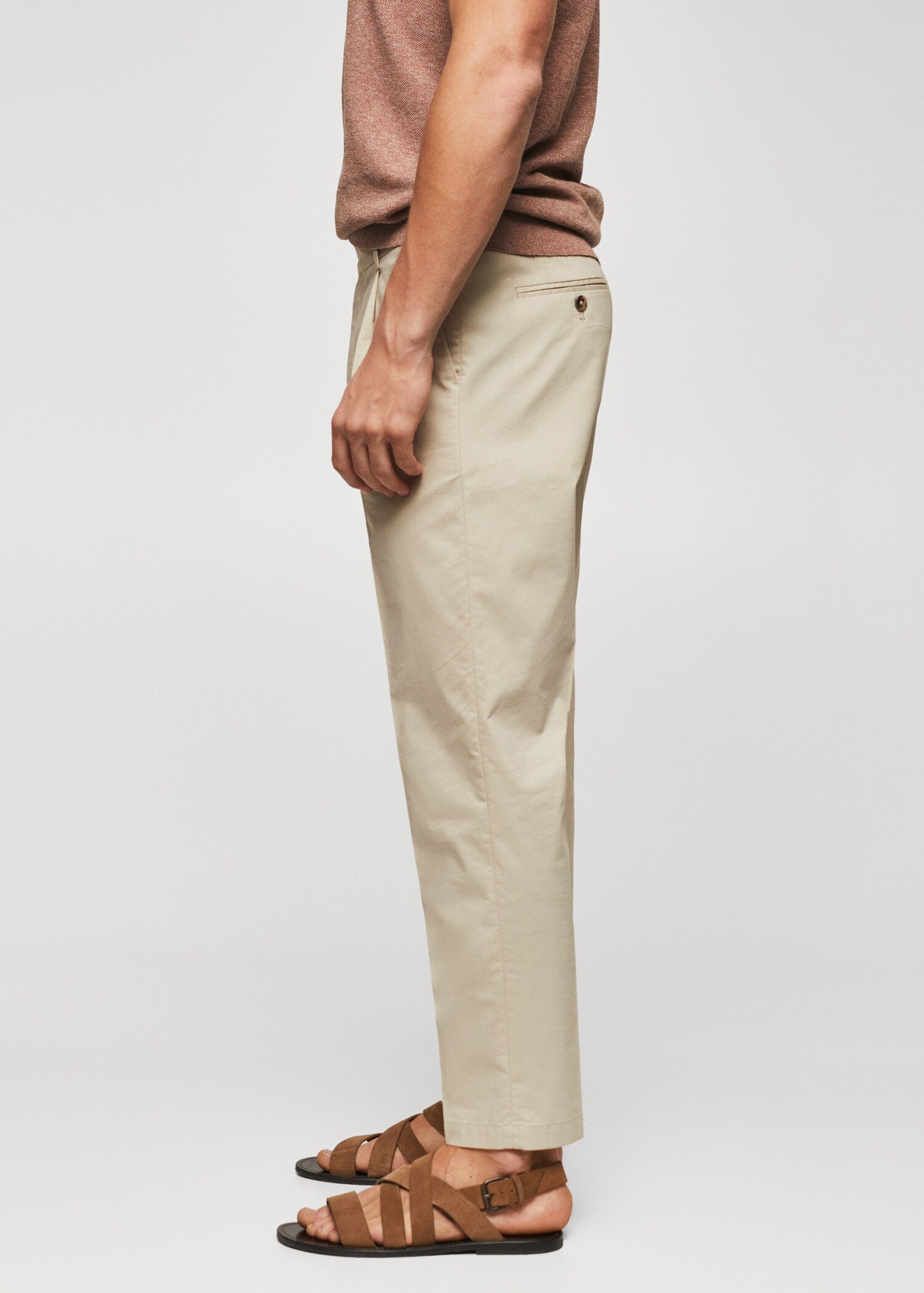 Cotton pleated pants - Details of the article 4