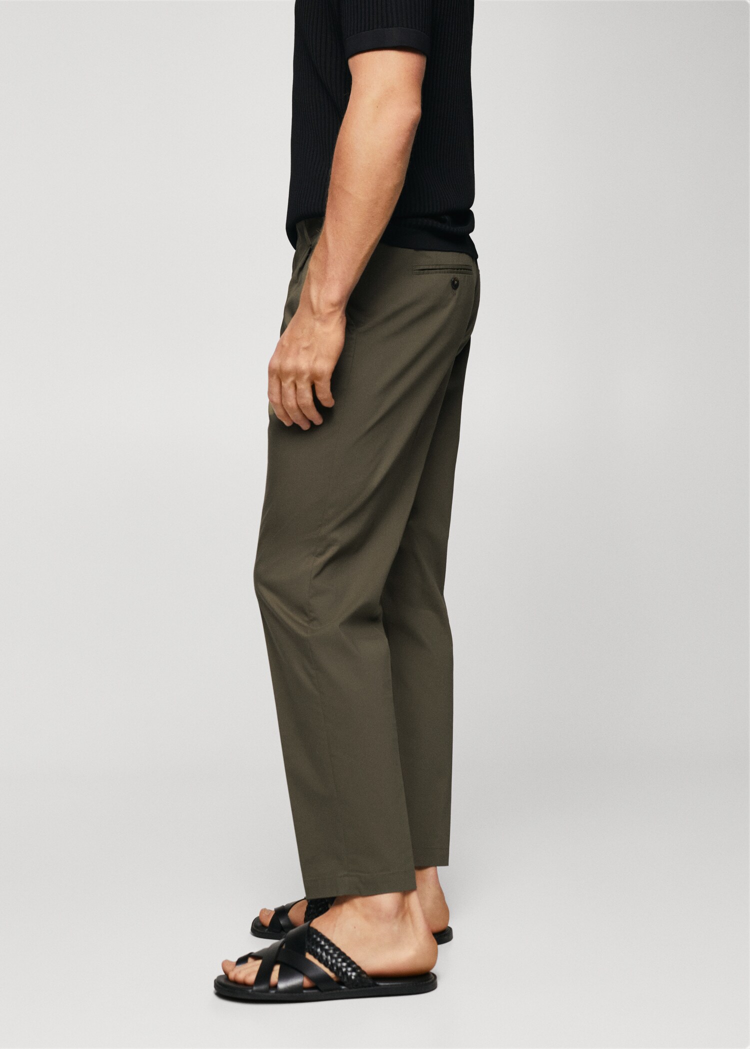 Cotton pleated trousers - Details of the article 4