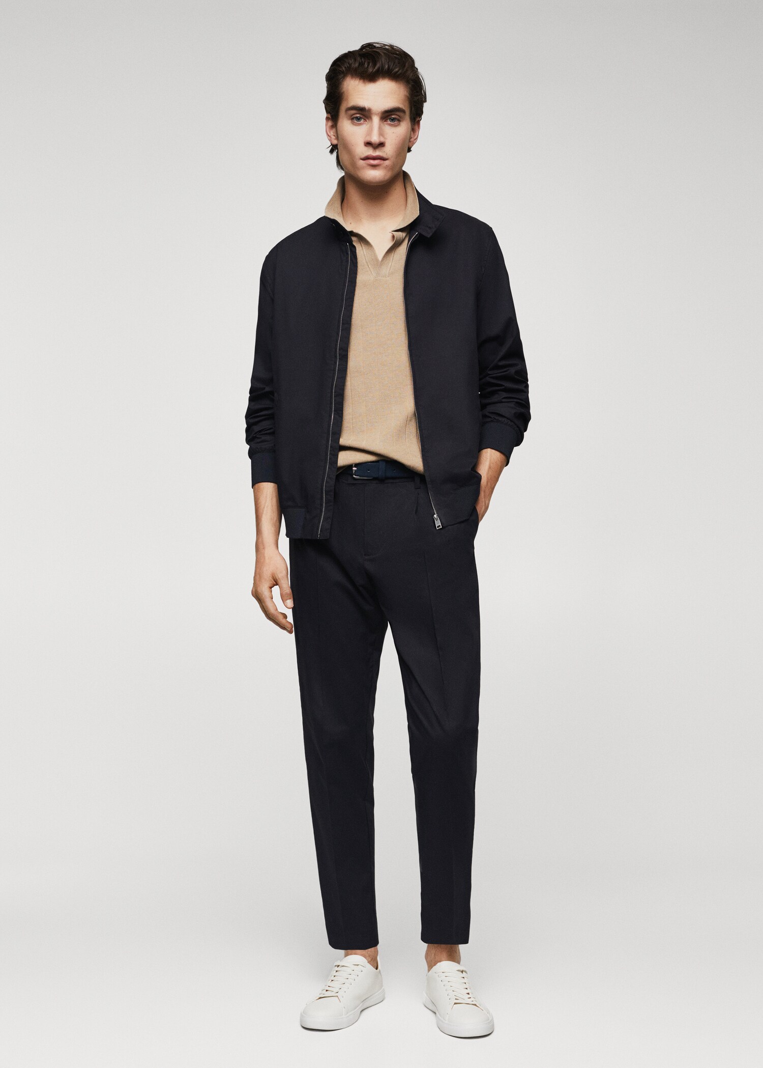 Cotton pleated pants - Details of the article 3