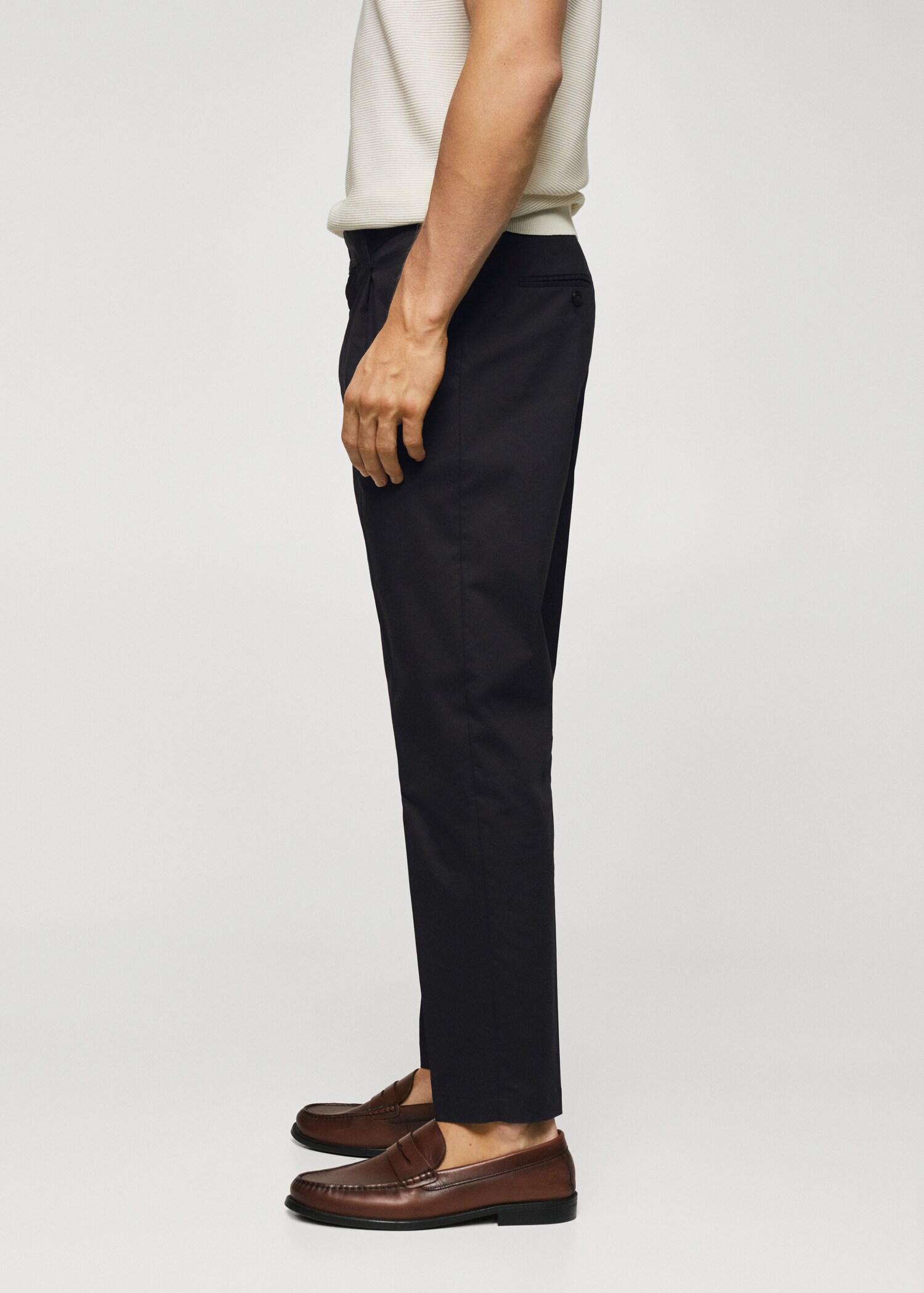 Cotton pleated pants - Details of the article 4