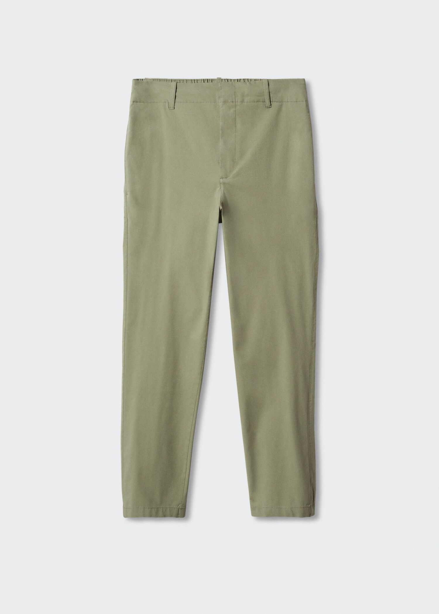 Slim-fit cotton trousers - Article without model