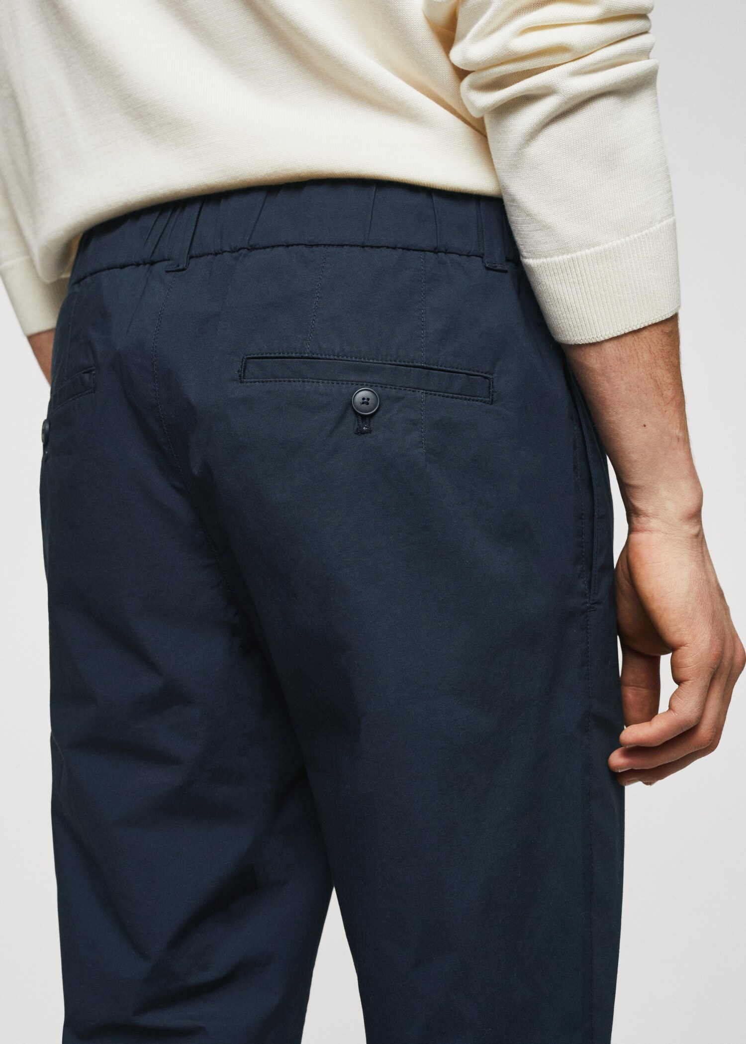 Slim-fit cotton pants - Details of the article 6