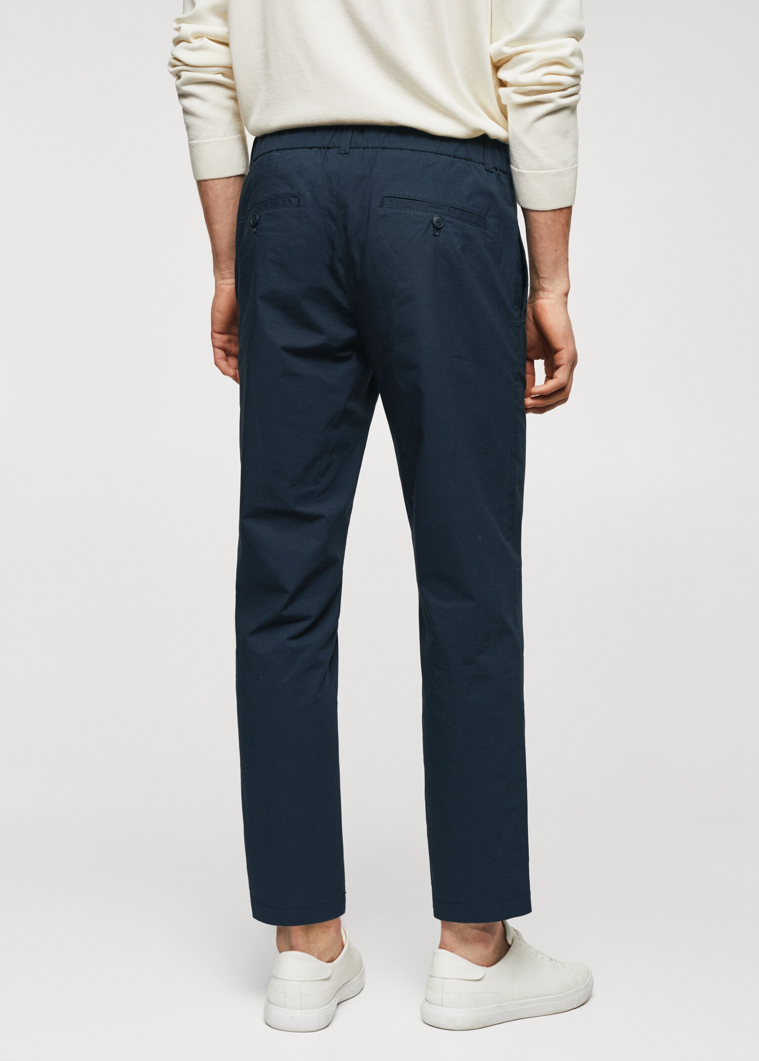 Slim-fit cotton pants - Reverse of the article