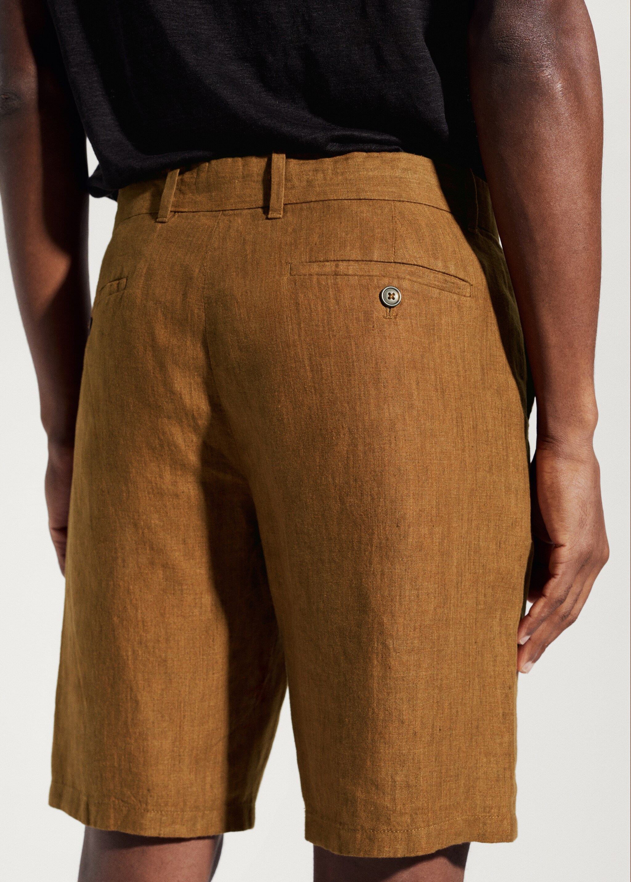 100% linen bermuda shorts - Details of the article 2
