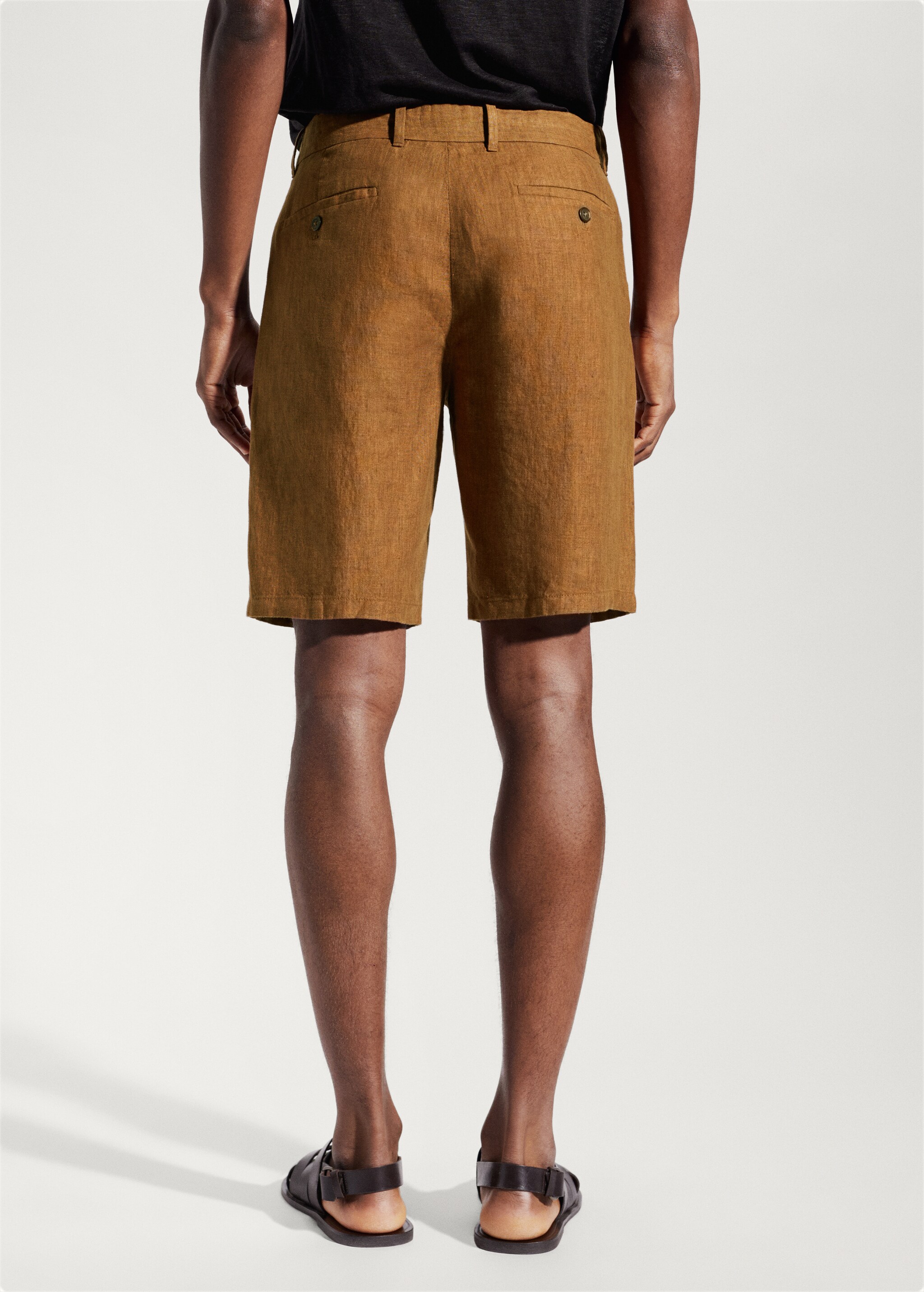 100% linen bermuda shorts - Reverse of the article