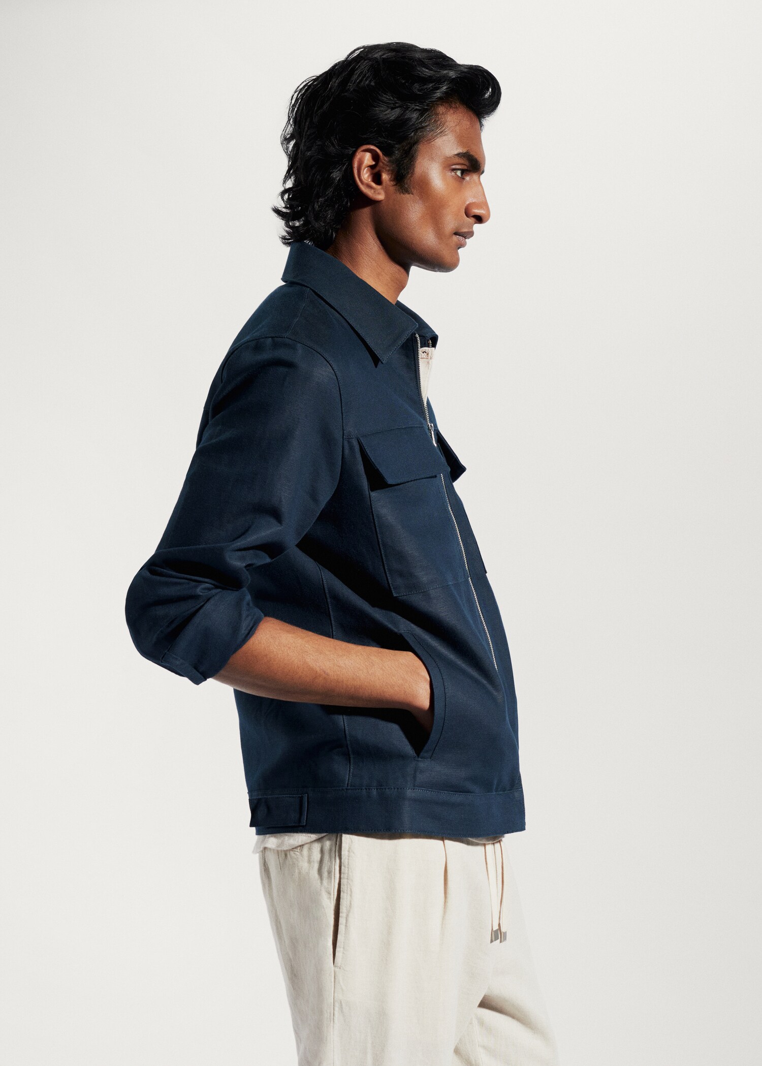 Veste en lin poches - Détail de l'article 2