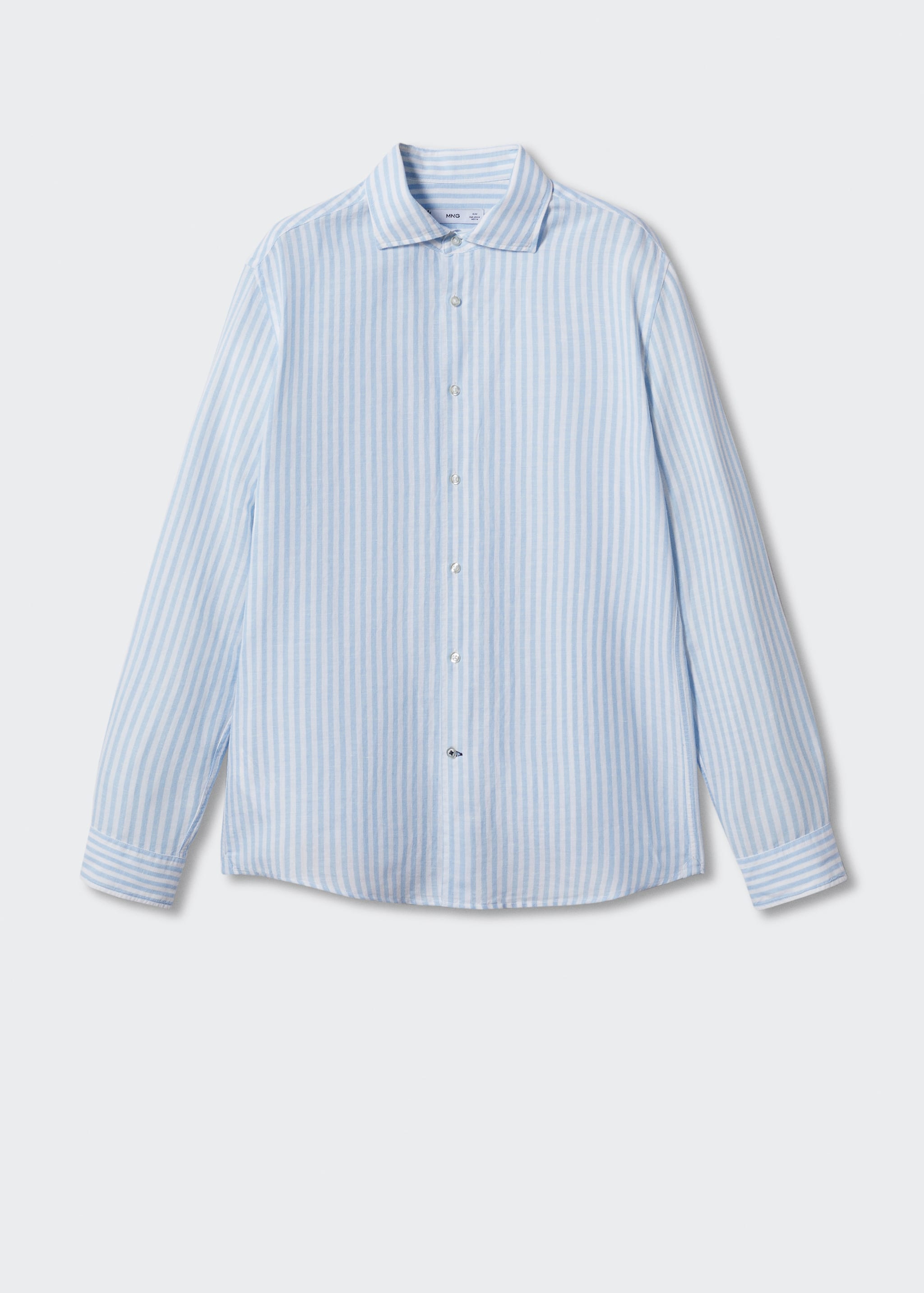 Slim fit striped linen shirt - Article without model
