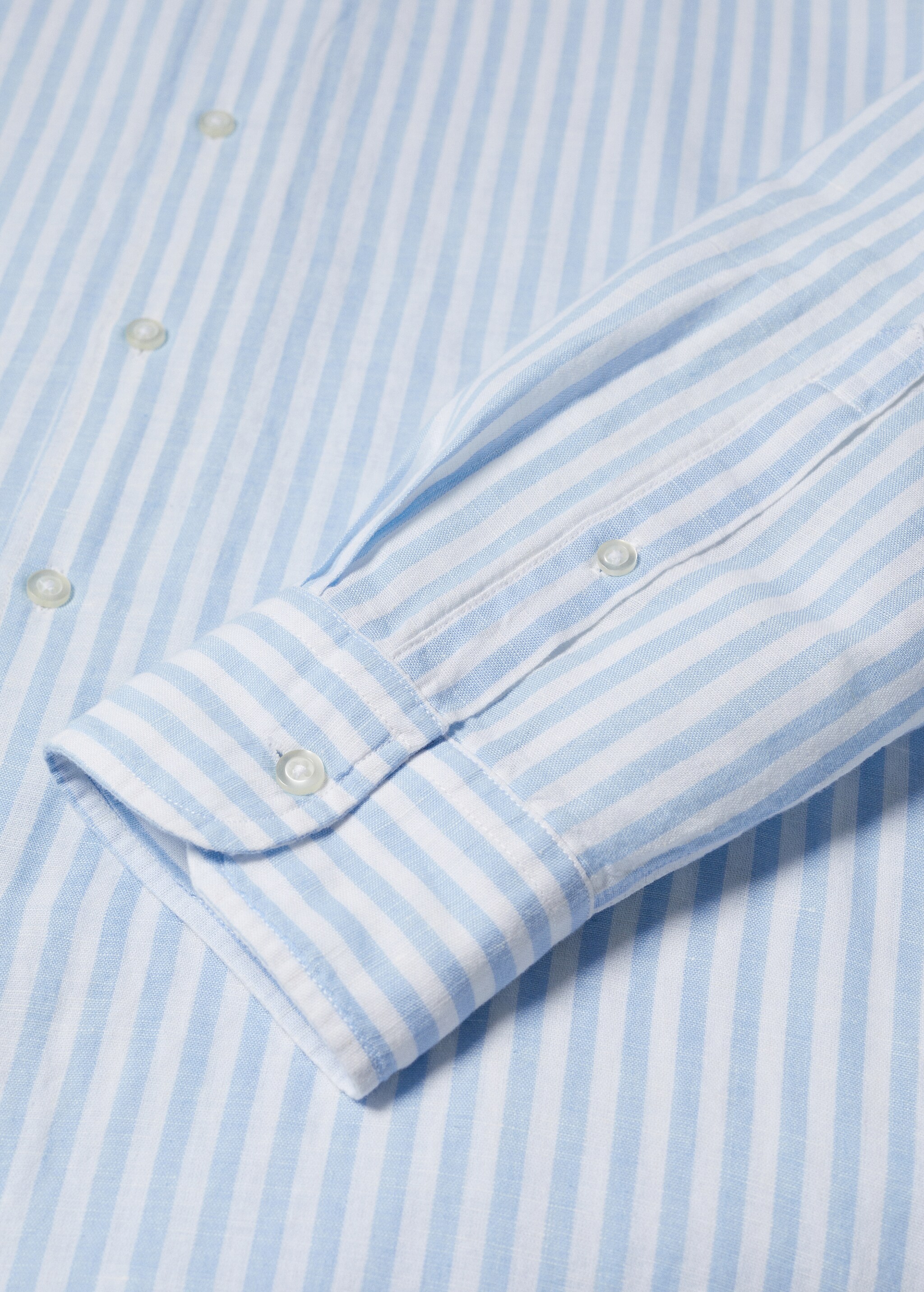 Slim fit striped linen shirt - Details of the article 8