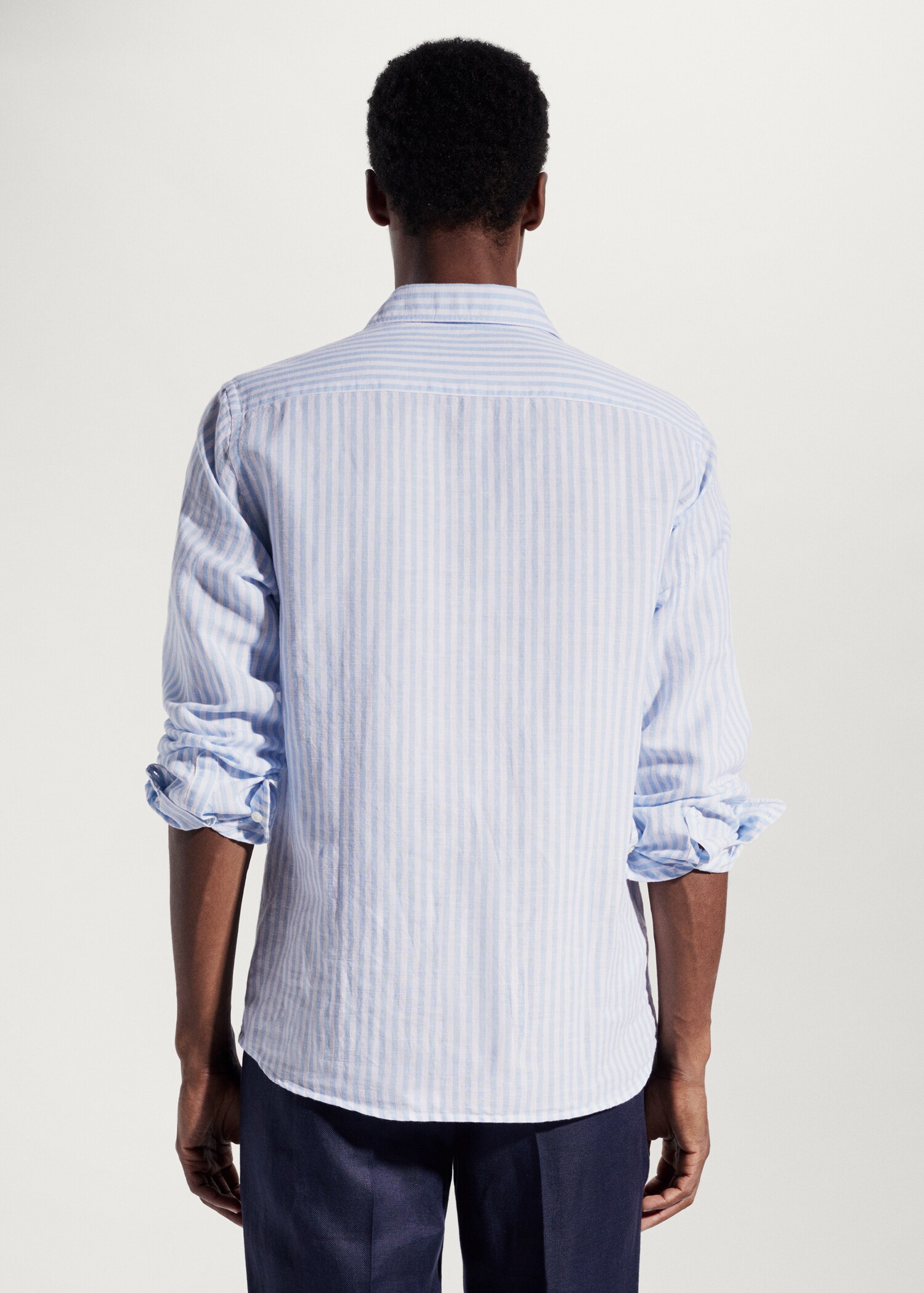 Camisa slim fit lli ratlles - Revers de l'article