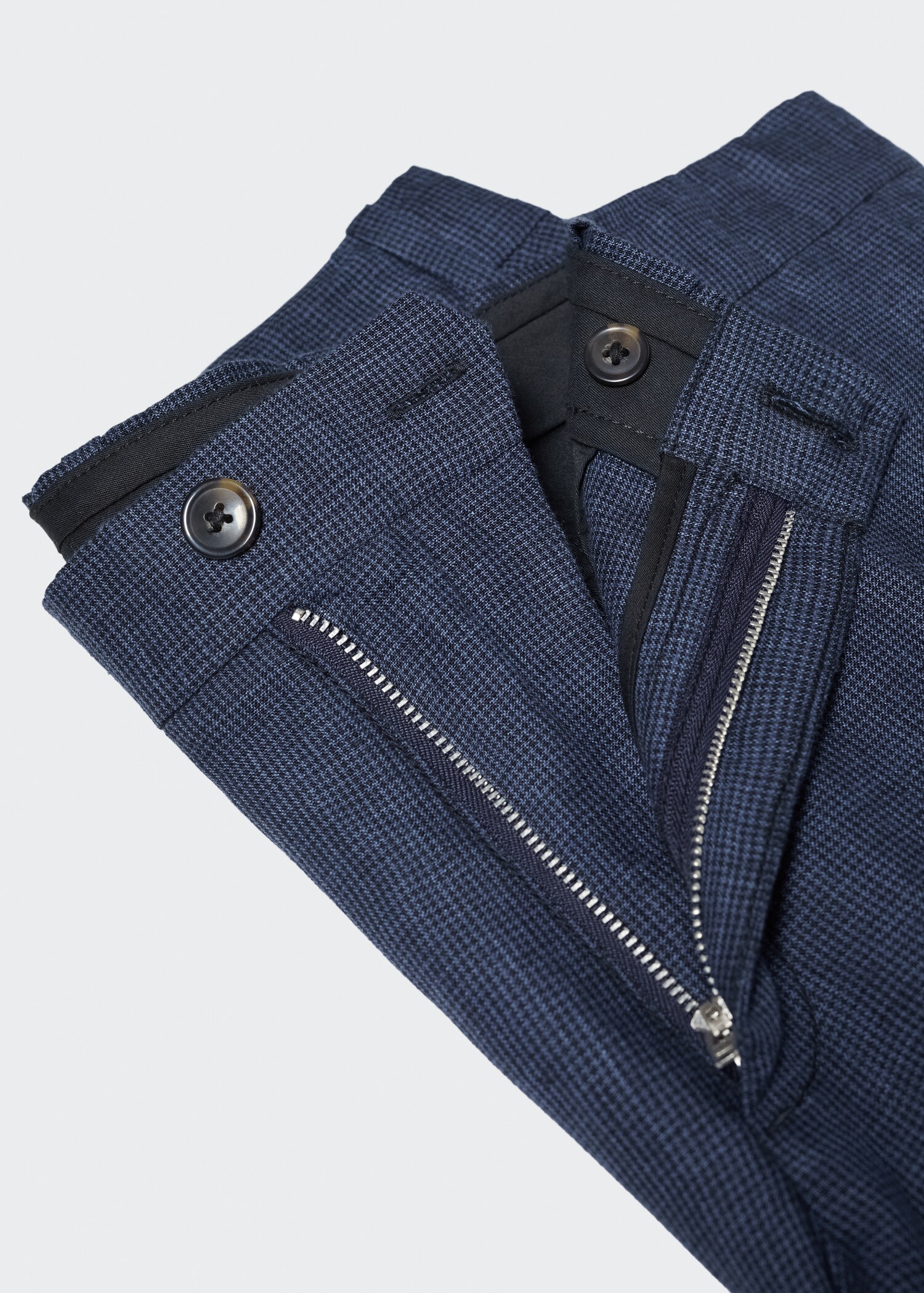 Slim-fit 100% linen pants - Details of the article 8