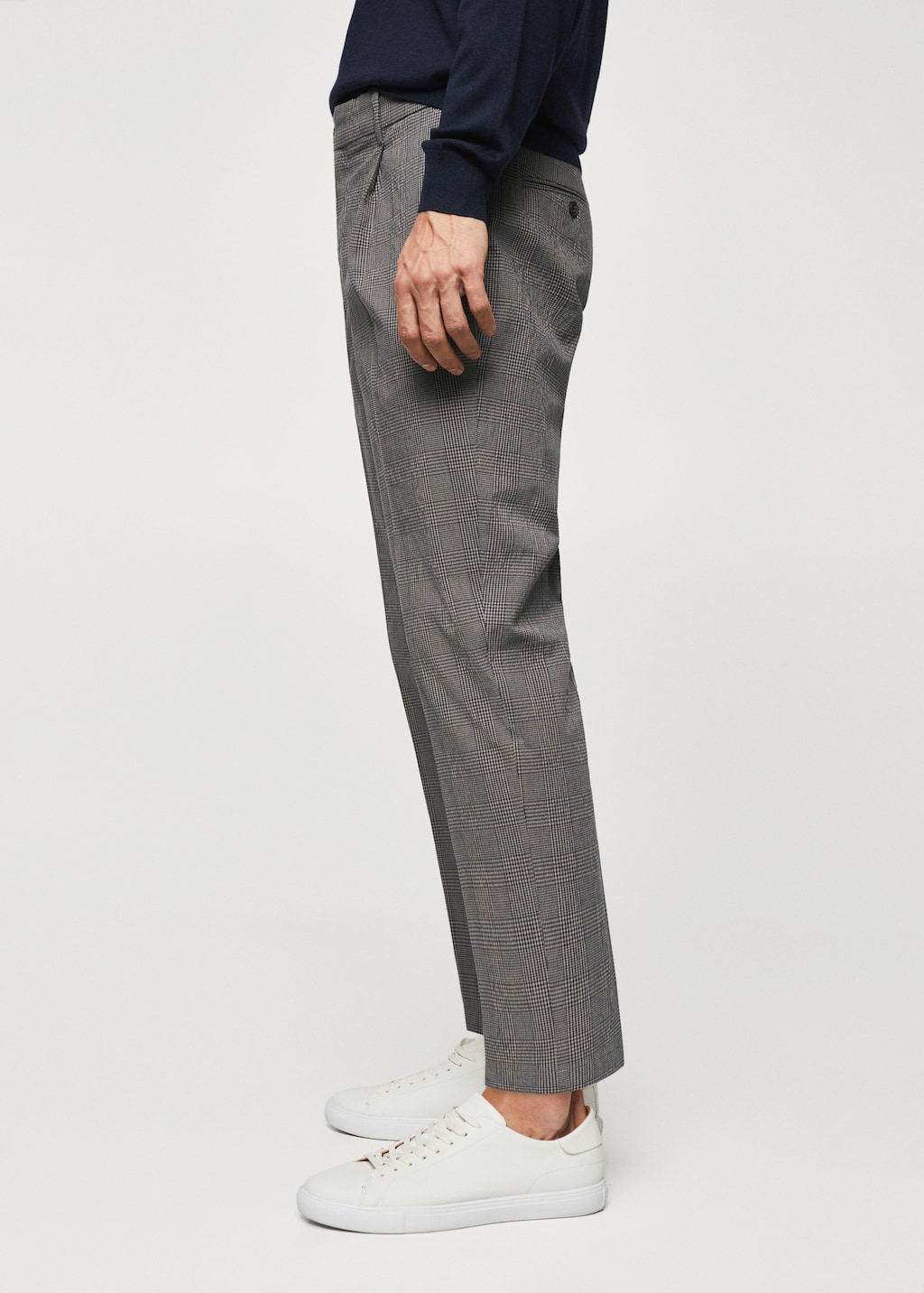 Pantalon a pince carreau homme online