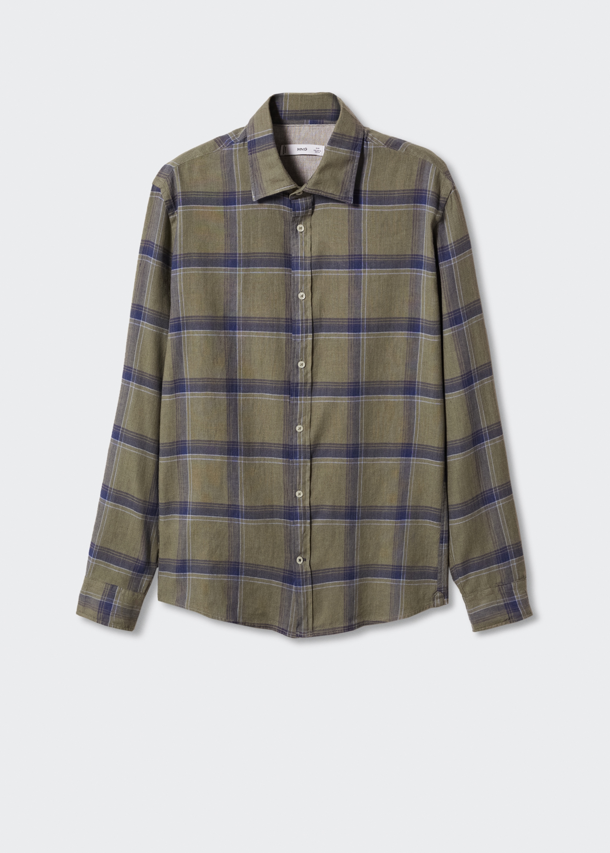 100% linen check shirt - Article without model