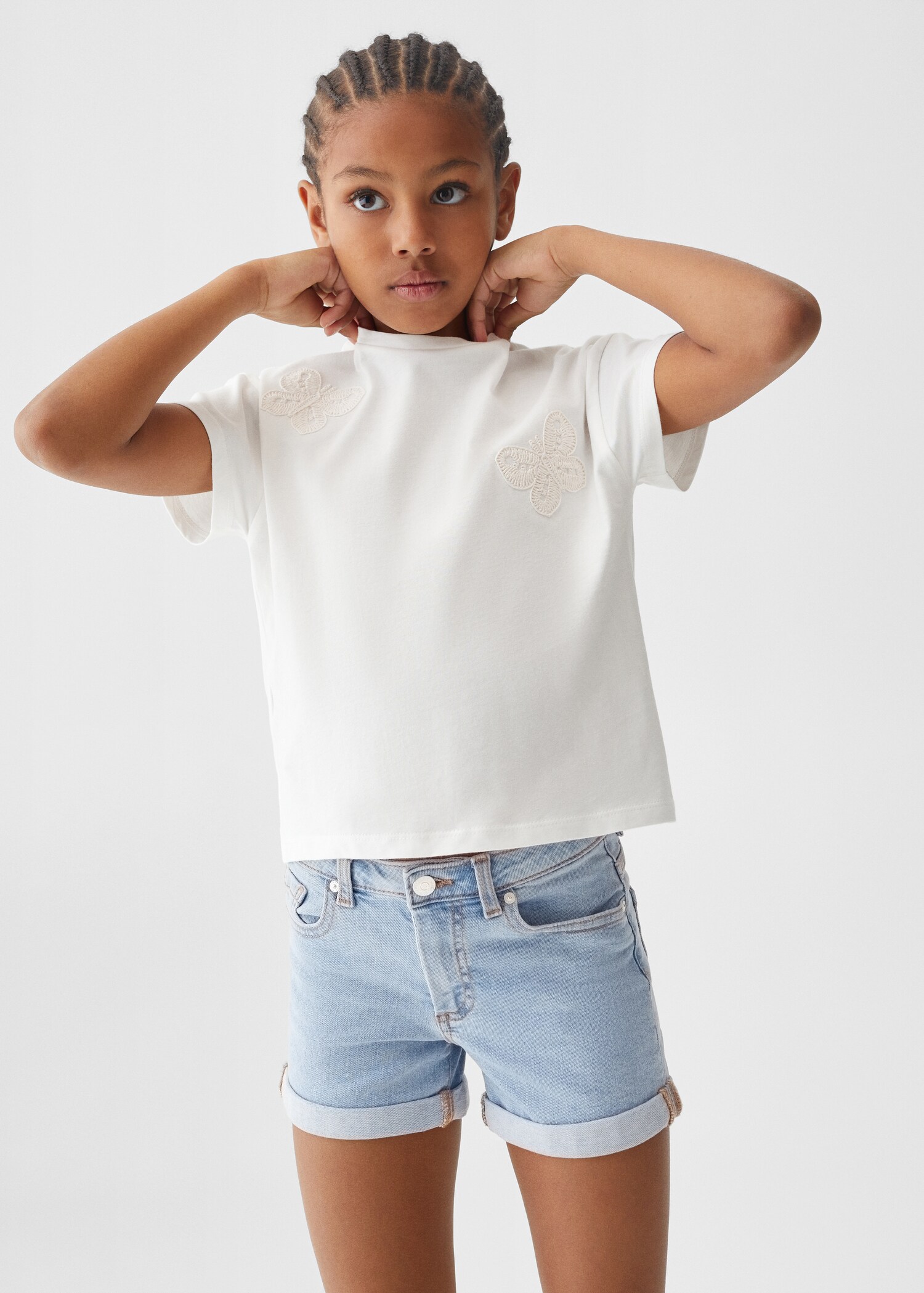Shorts denim vora girada - Pla mig