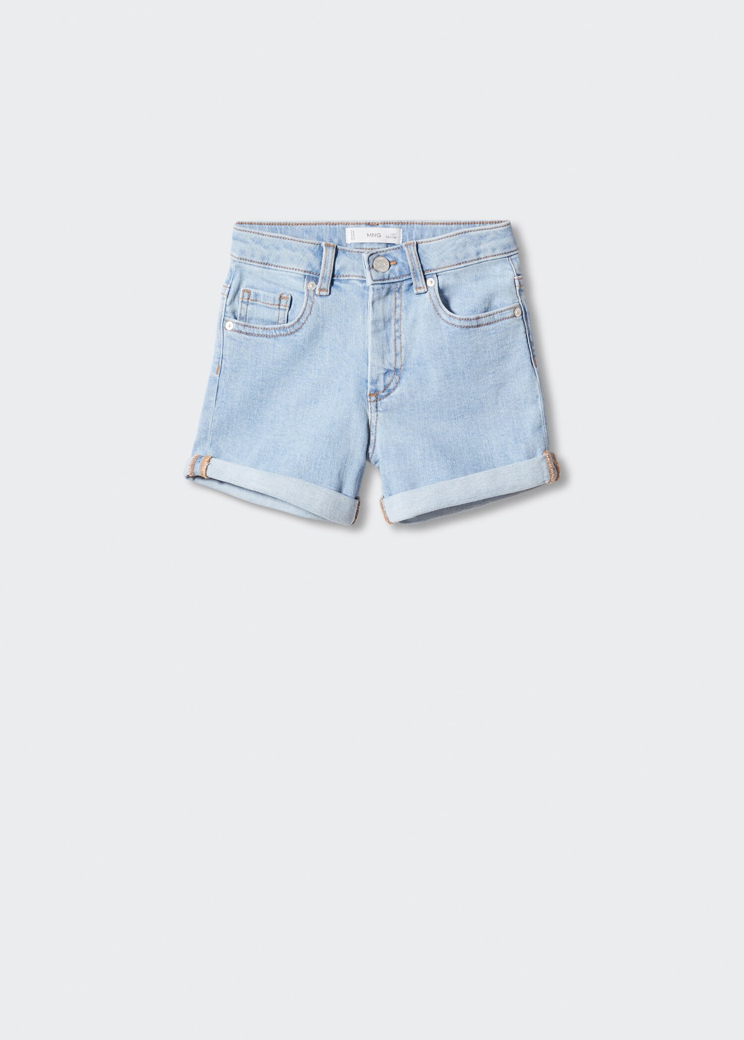 Rolled-up hem denim shorts - Article without model