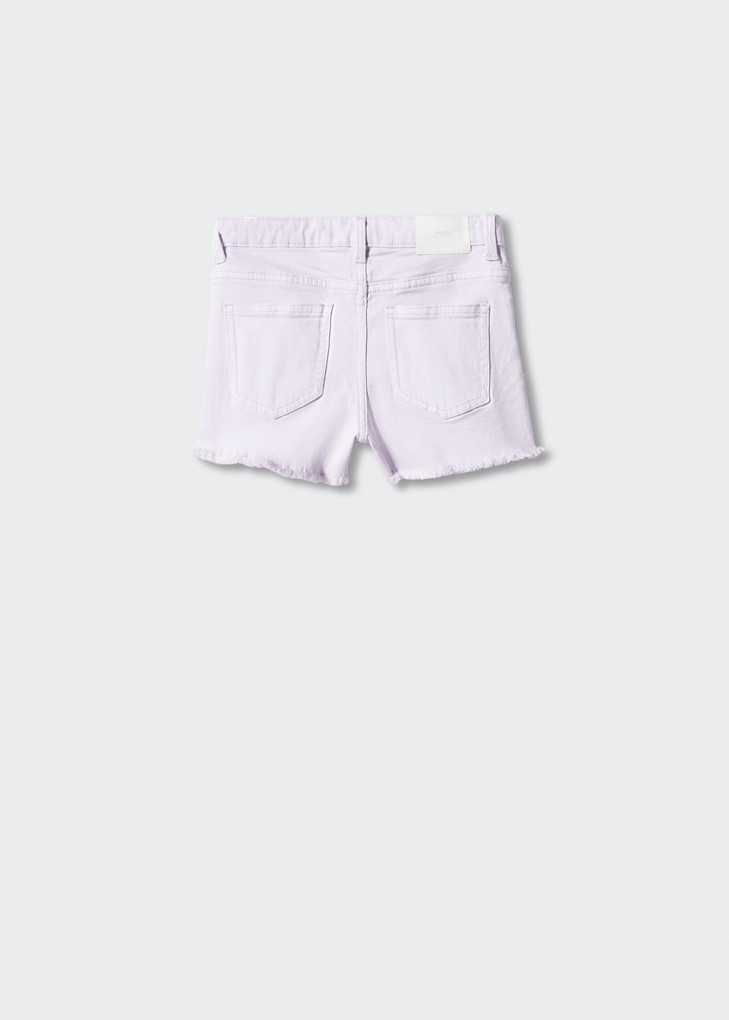 Gerafelde denim shorts - Achterkant van het artikel