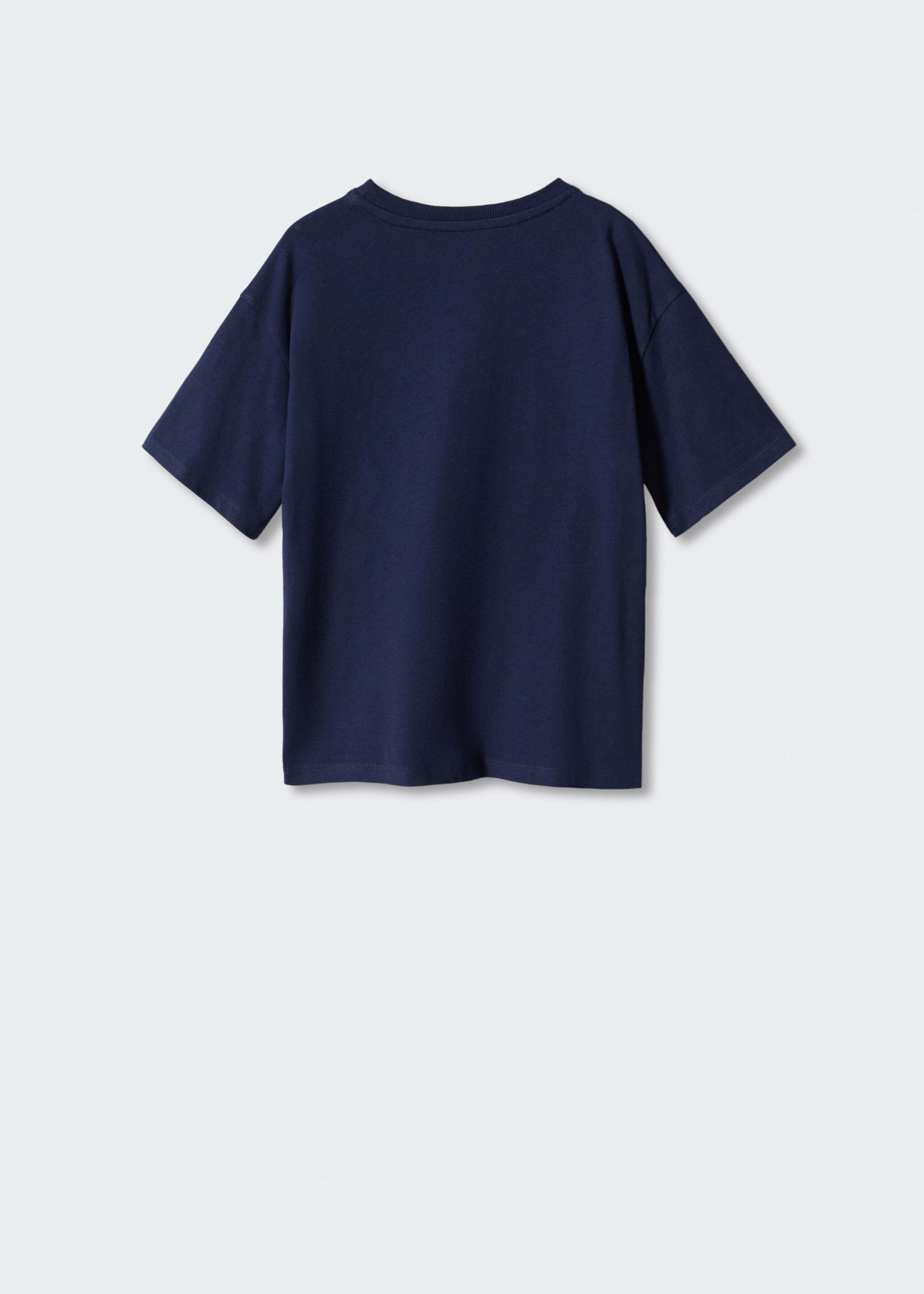 Printed cotton-blend t-shirt - Reverse of the article, Dark Navy. Ref: 47015950-00.