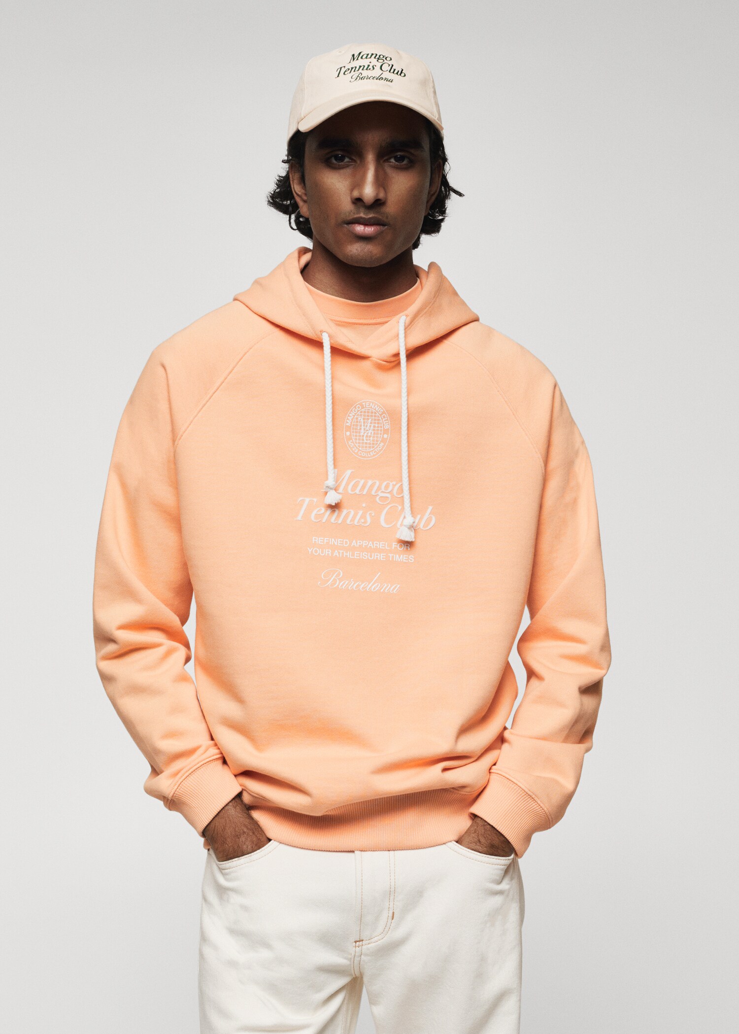 100% cotton hooded sweatshirt text - Medium plane
