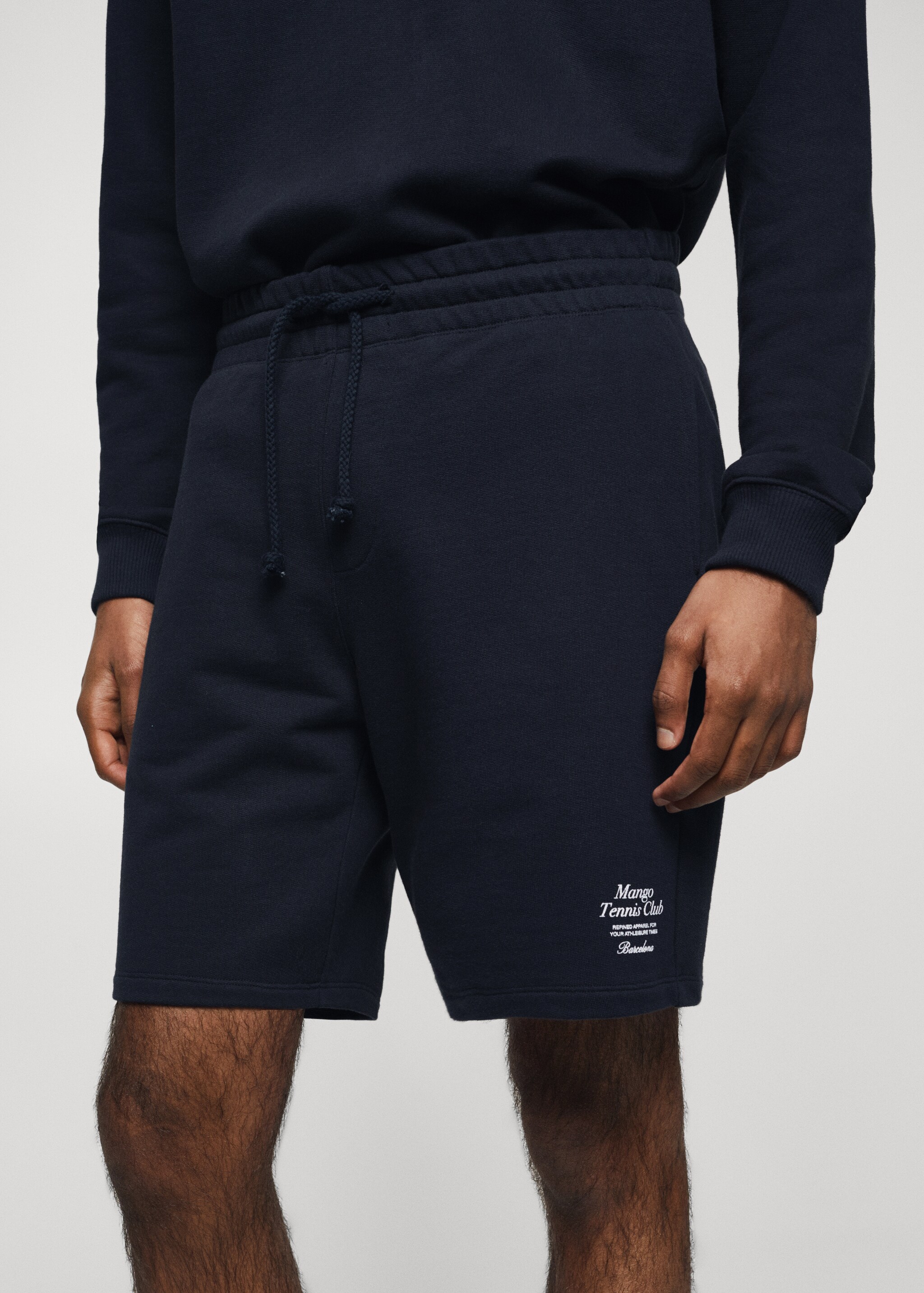 Cotton shorts with drawstring - Details of the article 1