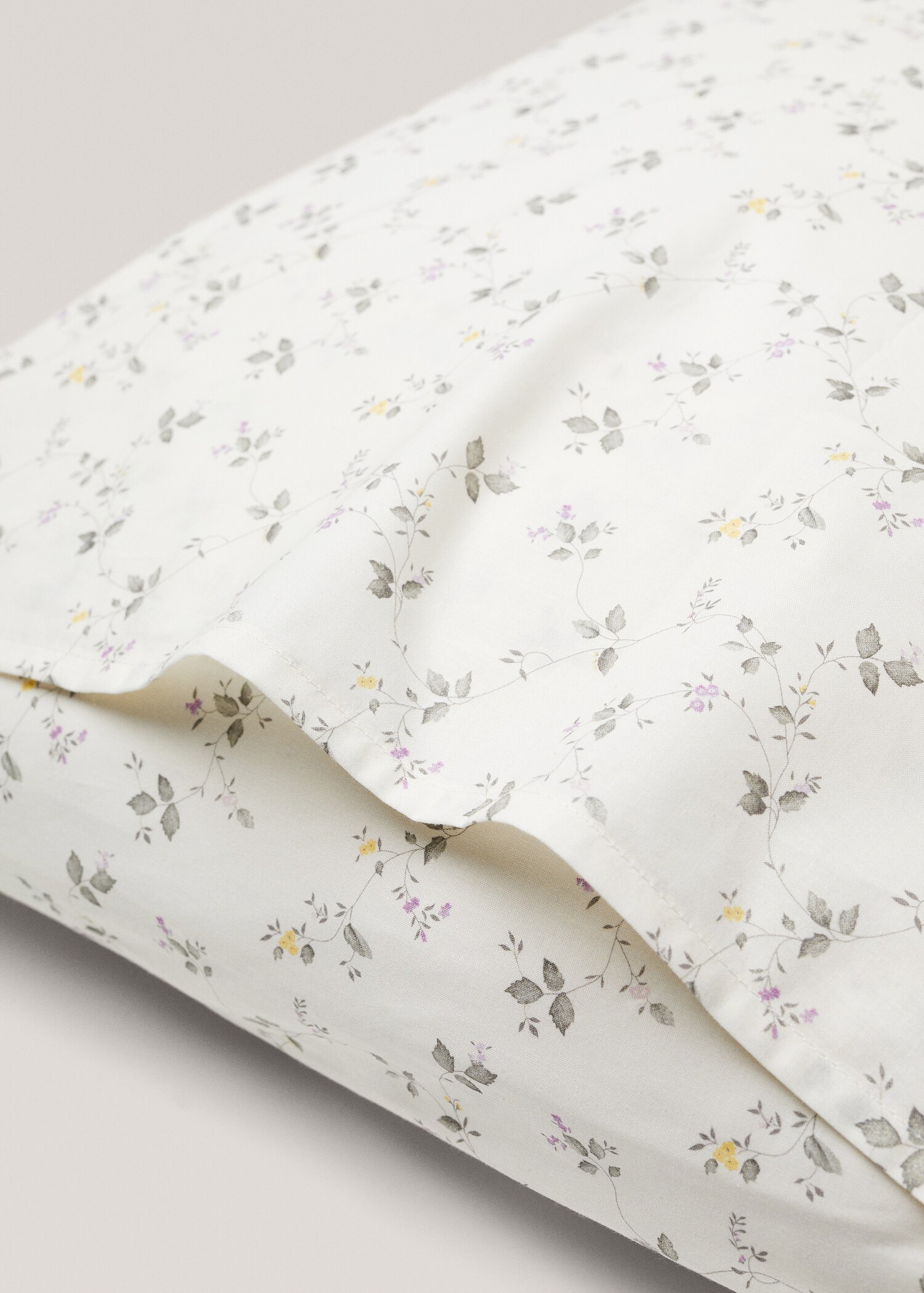 Floral-print pillow case 45x110cm - Details of the article 4